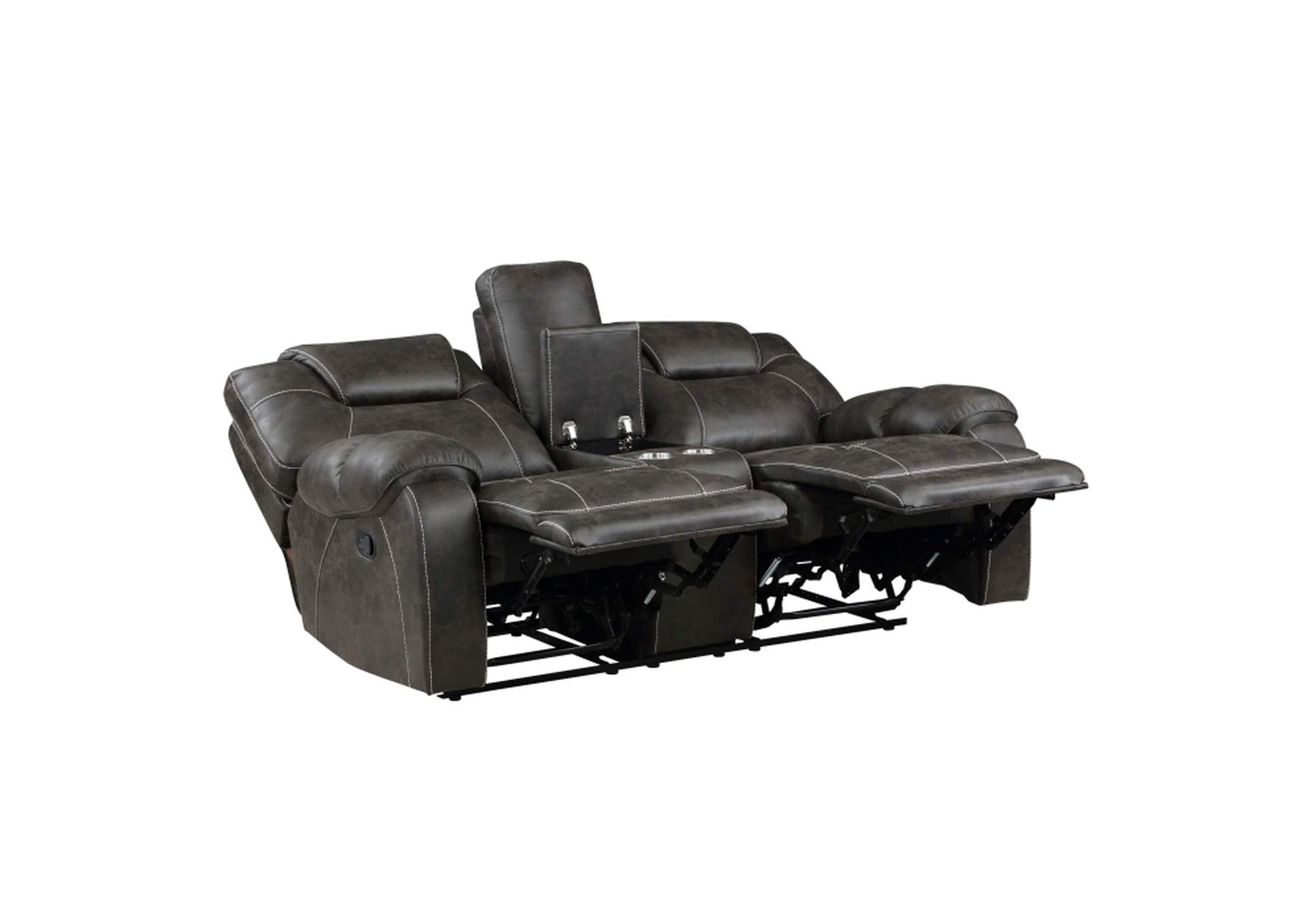 Gainesville Double Reclining Love Seat with Center Console,Homelegance