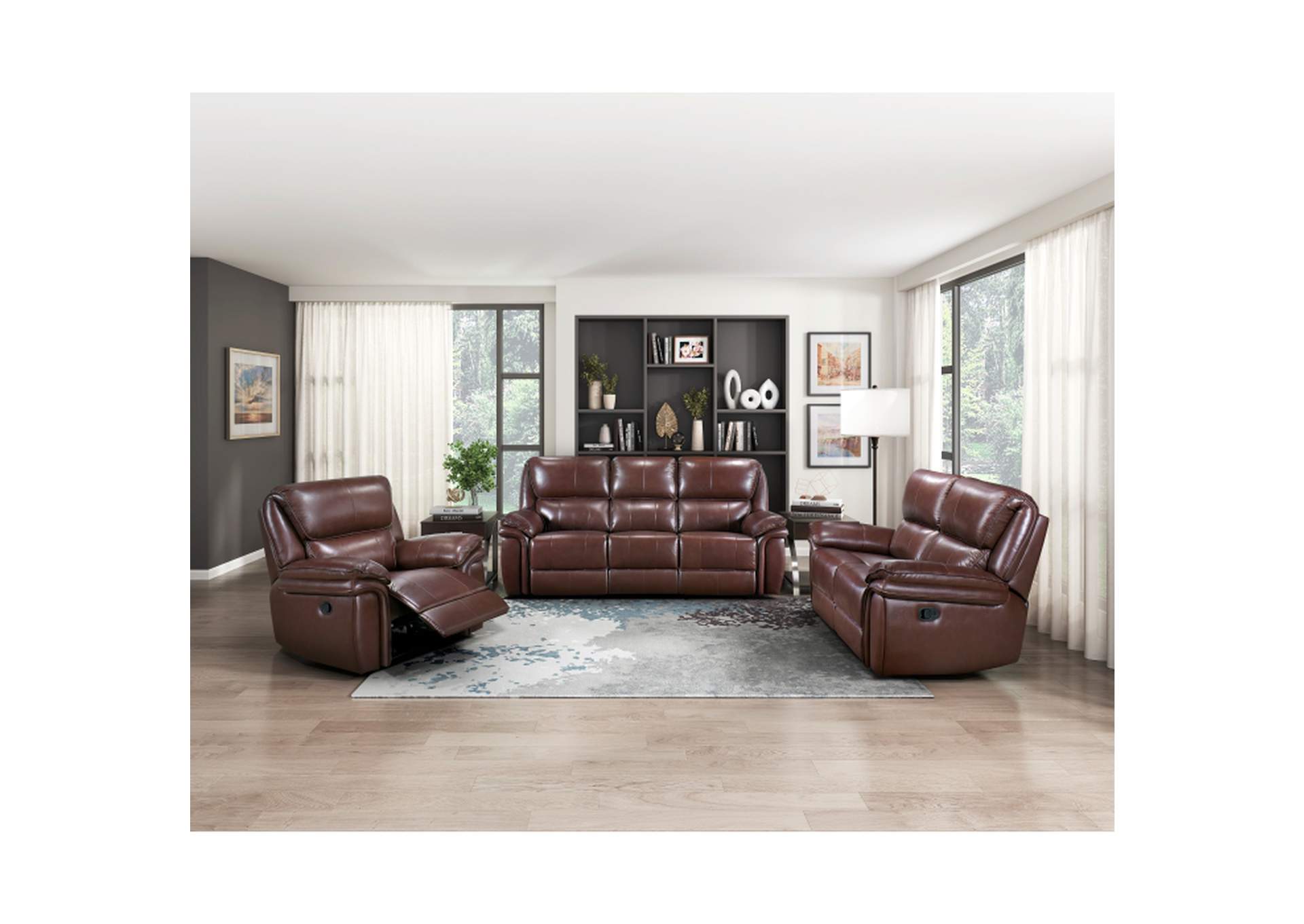 Lyman Double Reclining Sofa,Homelegance