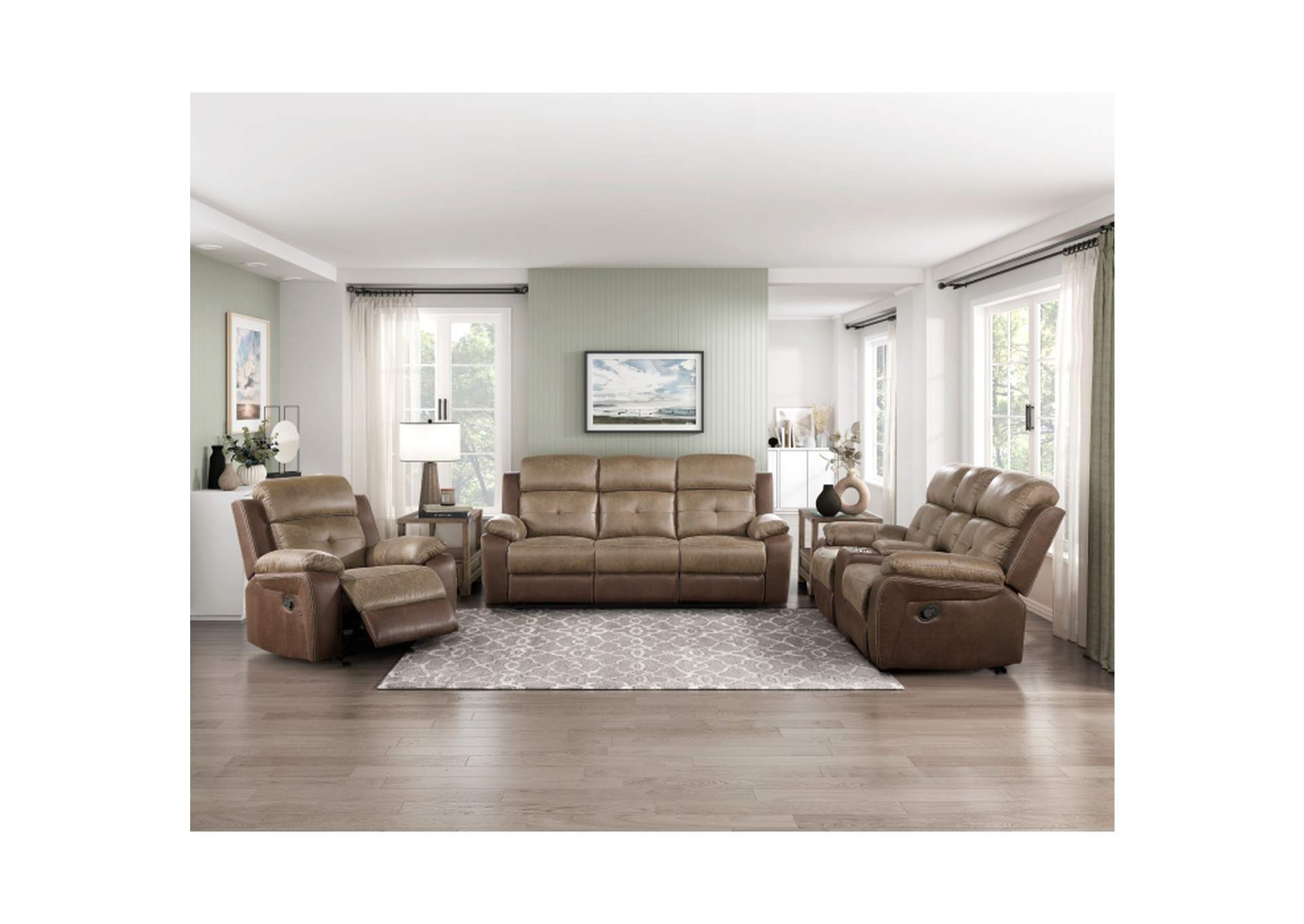Glendale Double Reclining Sofa,Homelegance