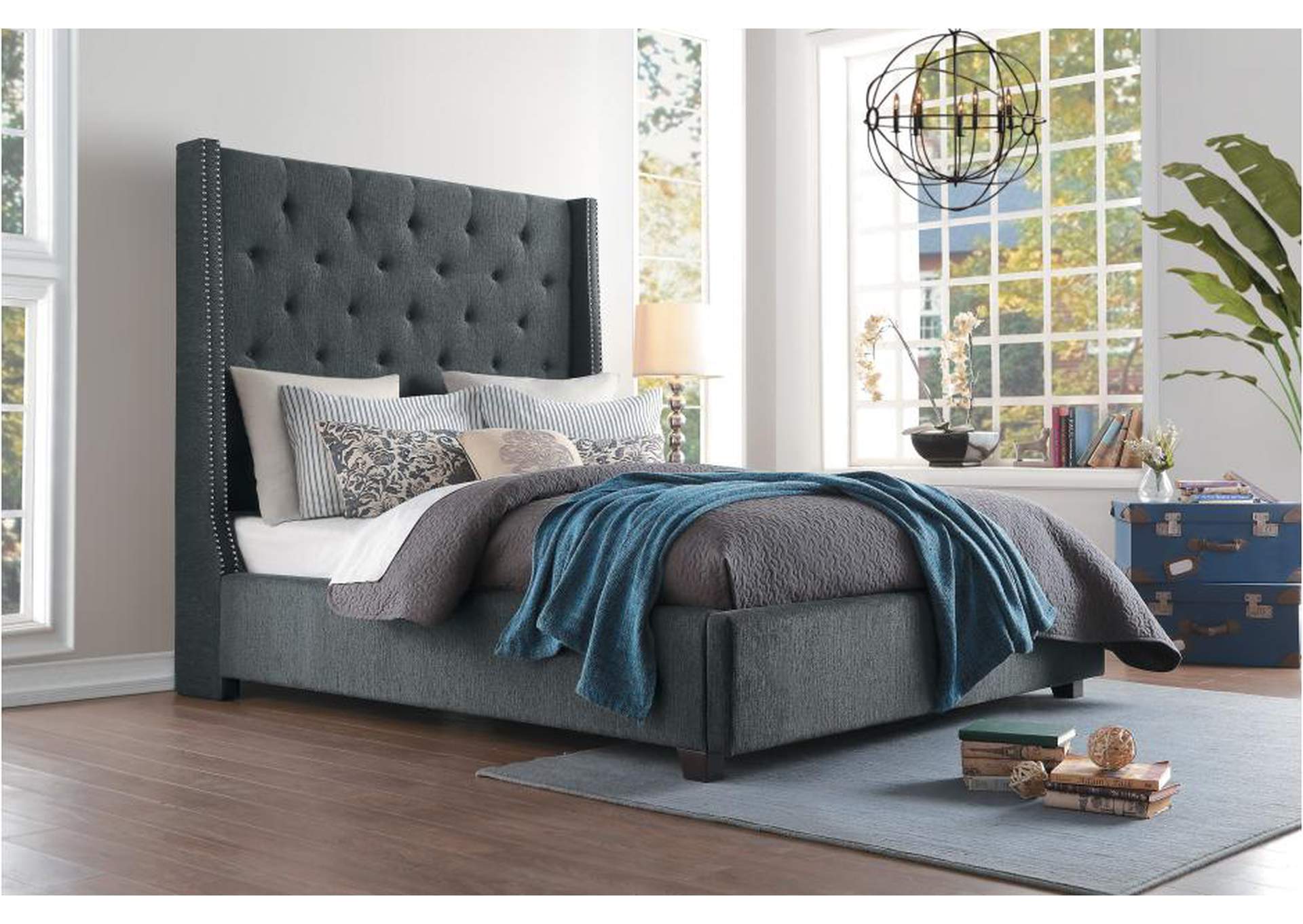 Fairborn Gray 5877Gy Bedroom Set,Homelegance