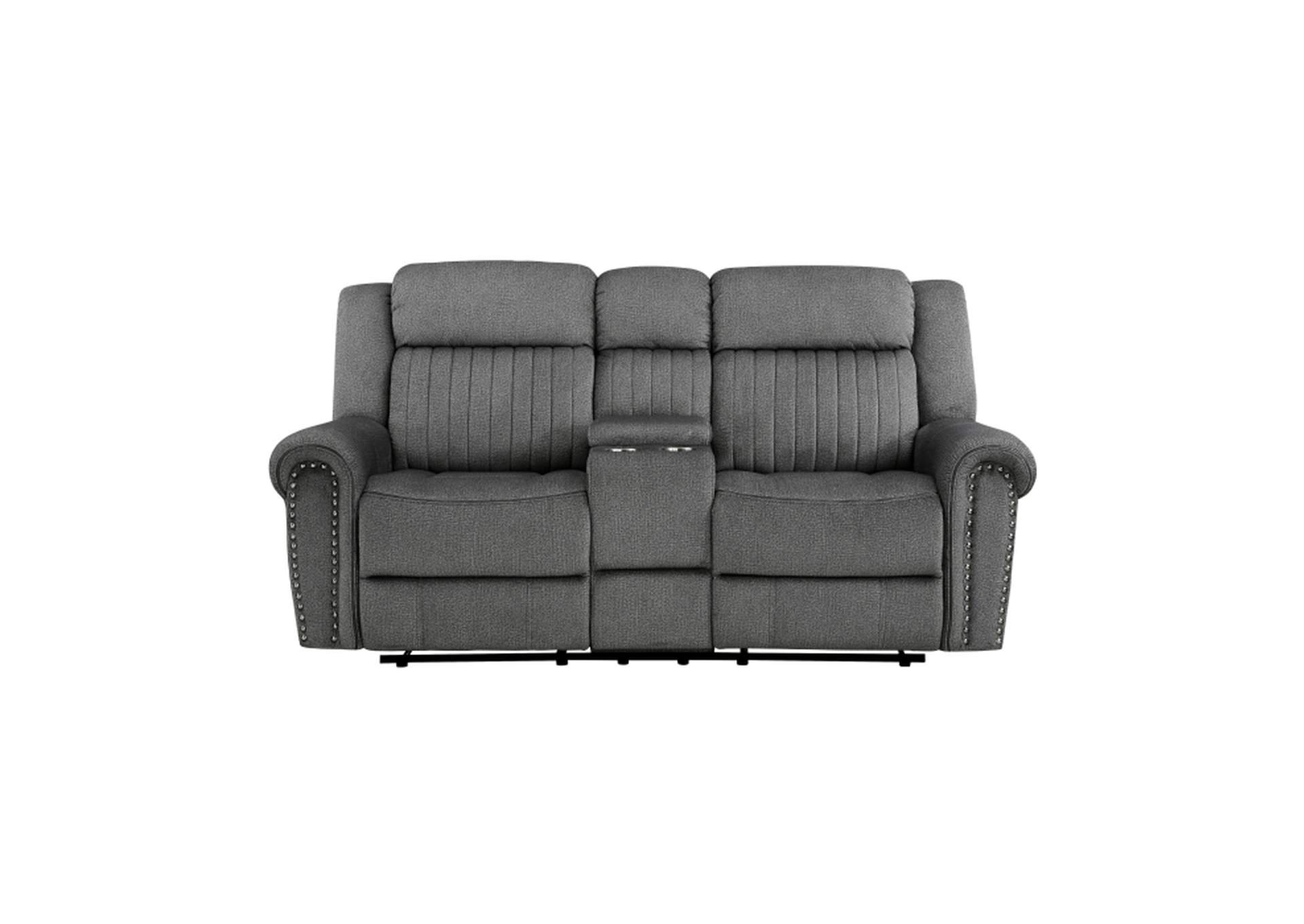 Brennen Double Reclining Love Seat with Center Console,Homelegance