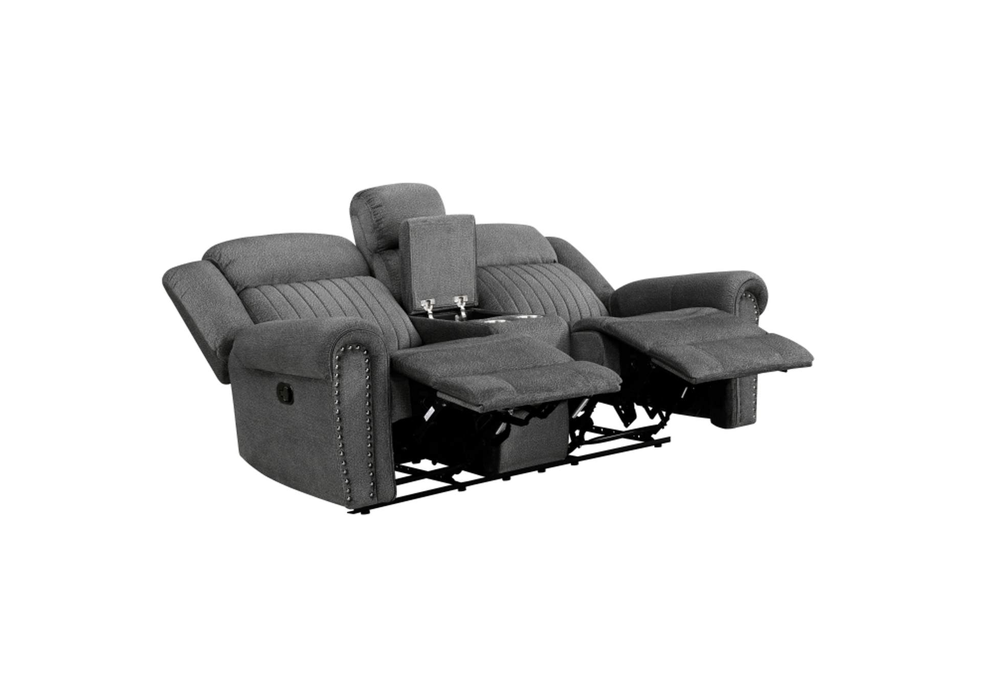 Brennen Double Reclining Love Seat with Center Console,Homelegance