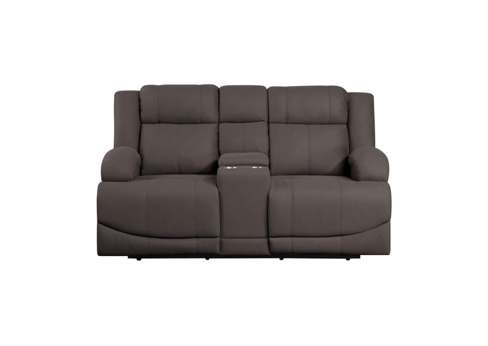 Camryn Power Double Reclining Love Seat with Center Console,Homelegance