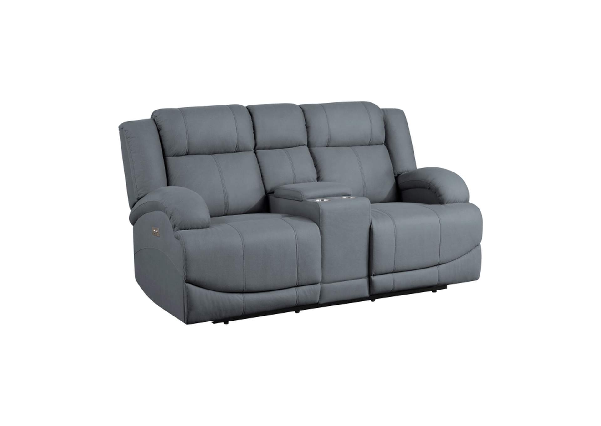 Camryn Power Double Reclining Love Seat with Center Console,Homelegance
