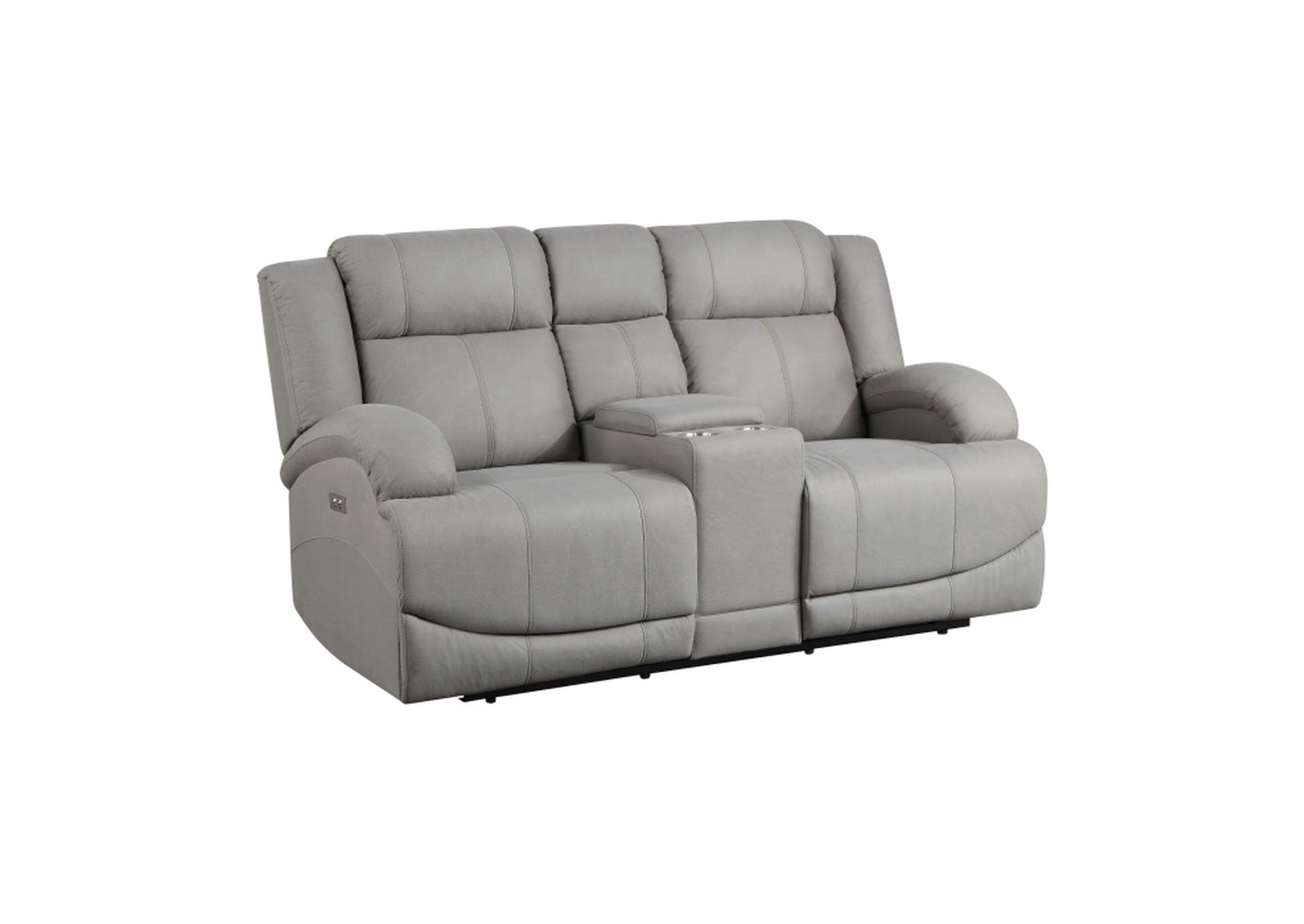 Camryn Power Double Reclining Love Seat with Center Console,Homelegance