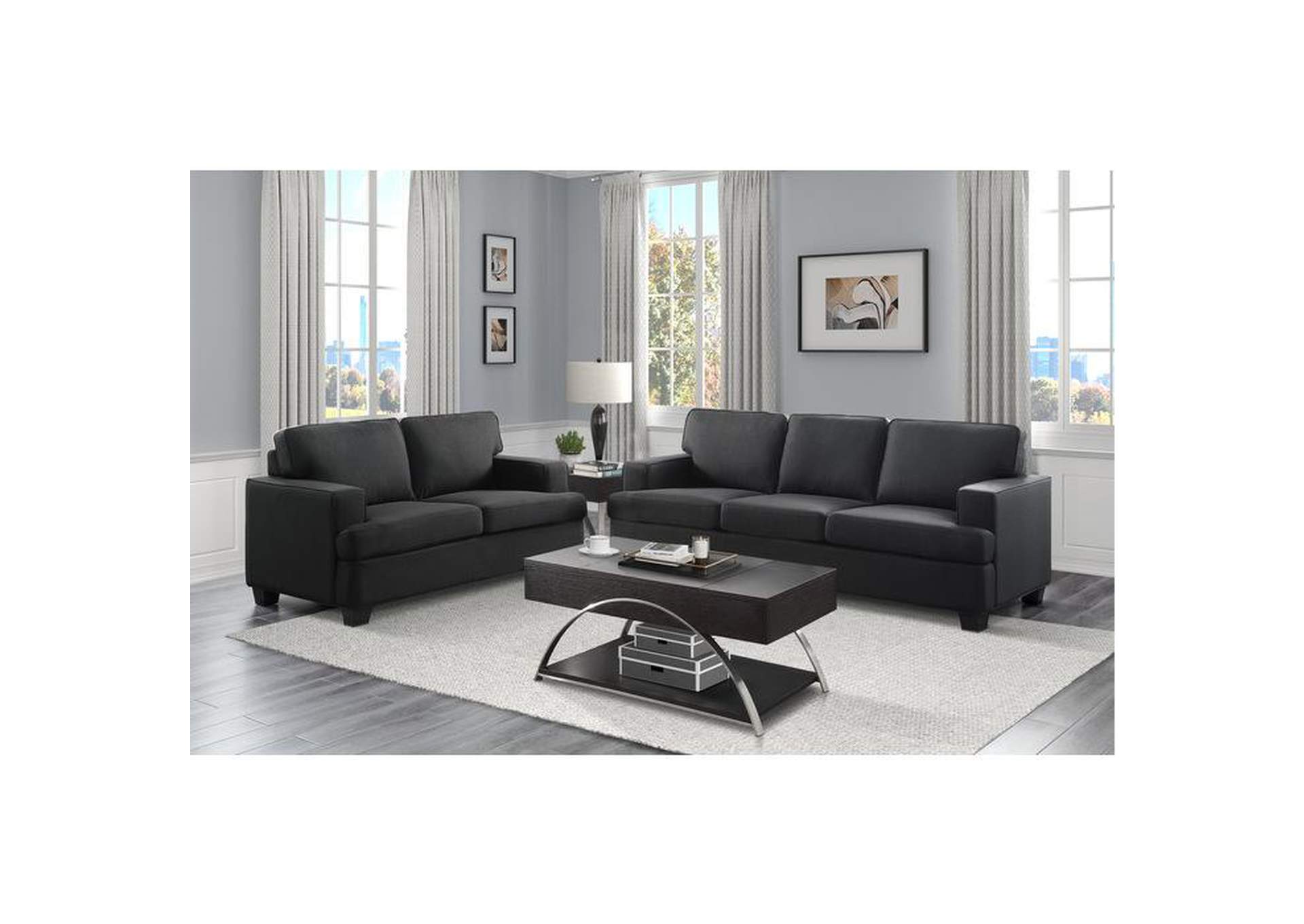 Elmont 2 Piece Sofa Set,Homelegance