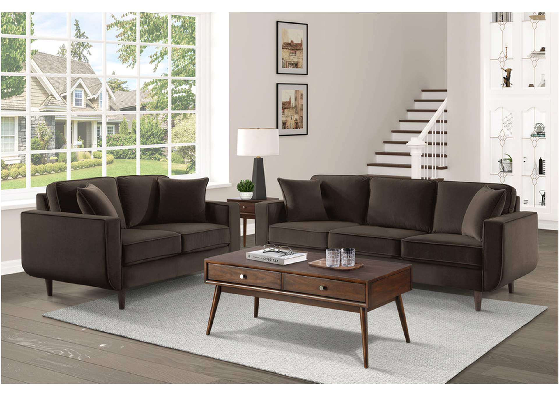 Rand 9329Ch Living Room Sofa Set,Homelegance