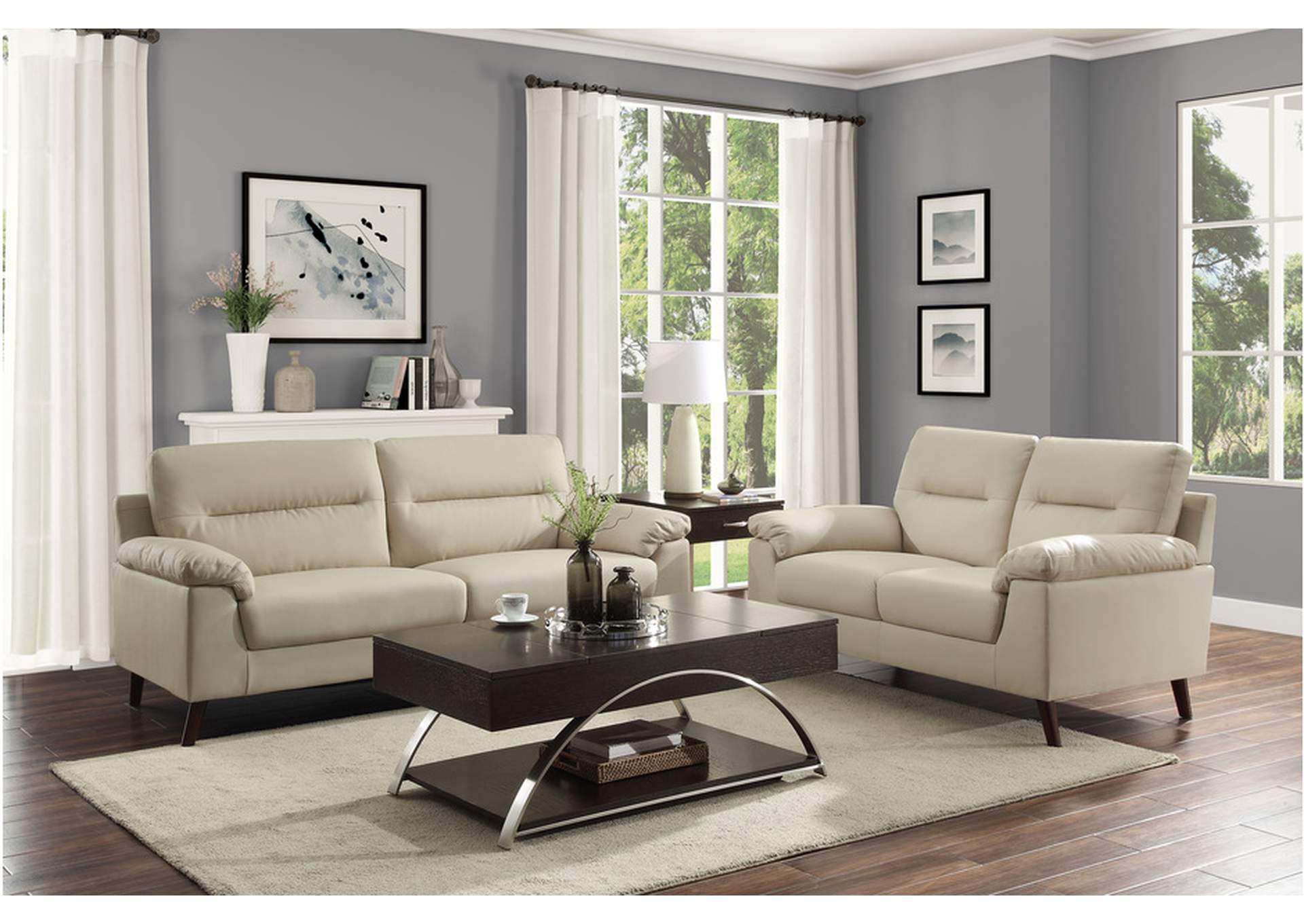 Hattie 9334Be Living Room Sofa Set,Homelegance