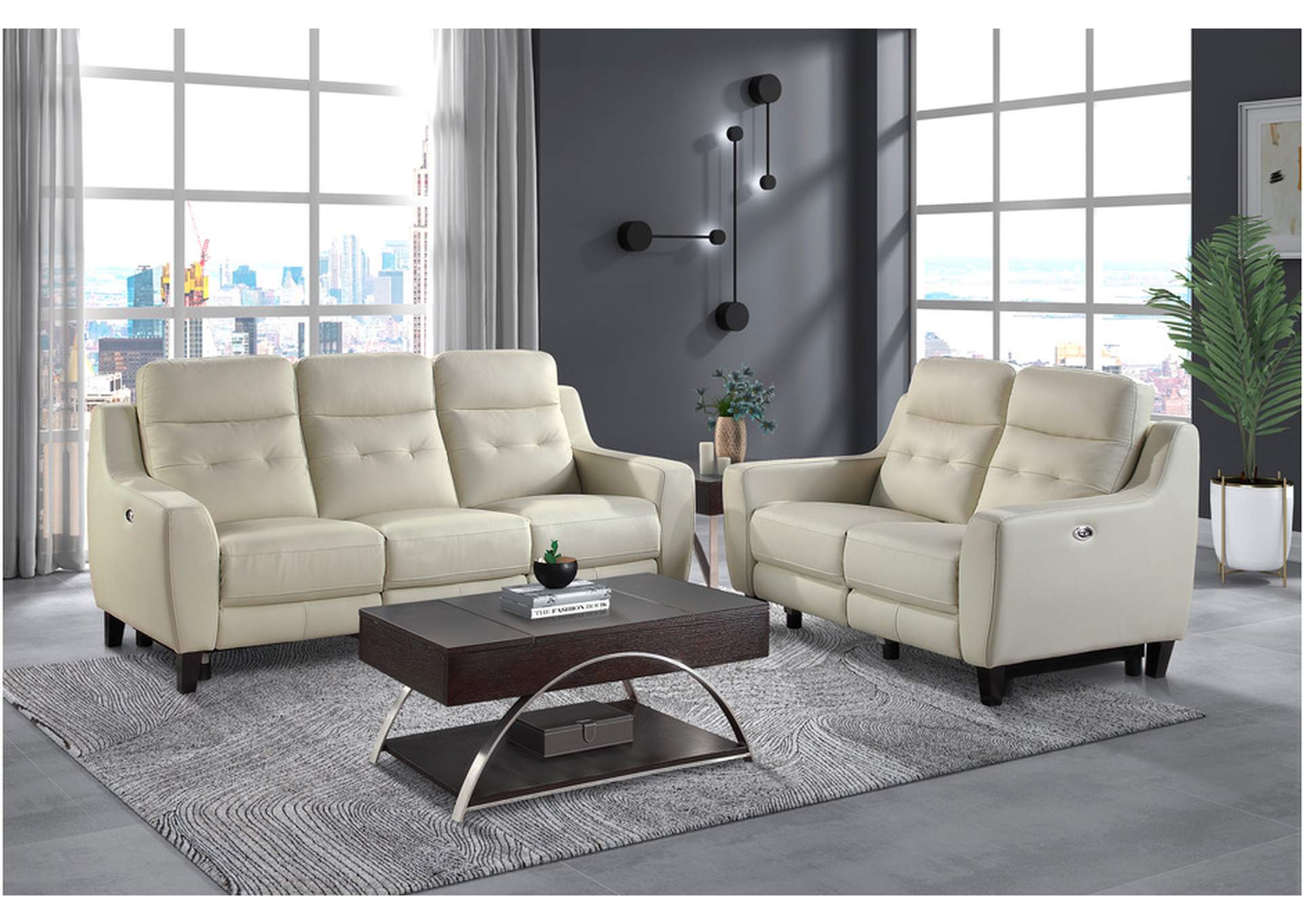 Conrad 9337Cr Living Room Sofa Set,Homelegance