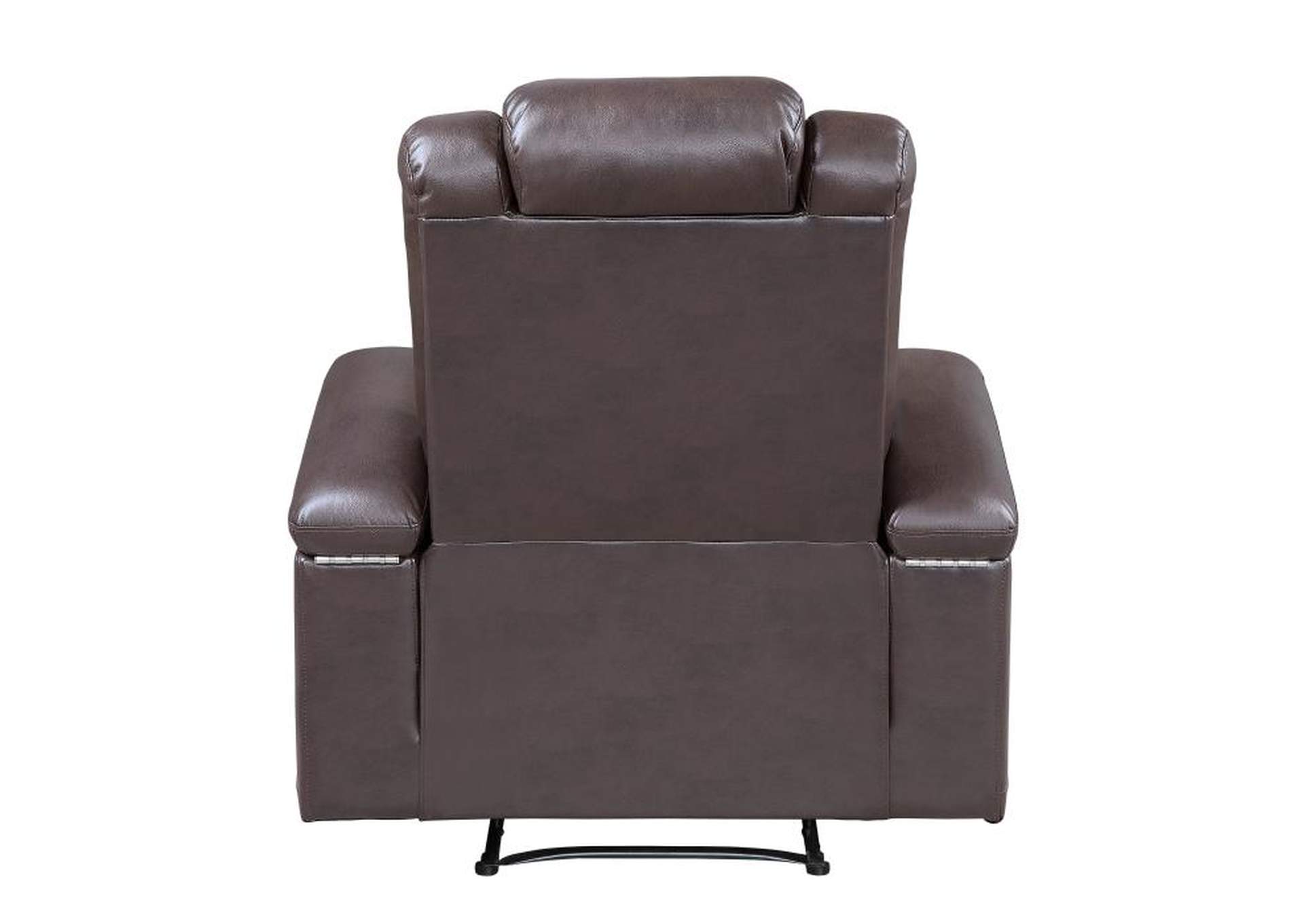 Caelan Power Reclining Chair With Power Headrest, Cup Holders And Storage Arms,Homelegance