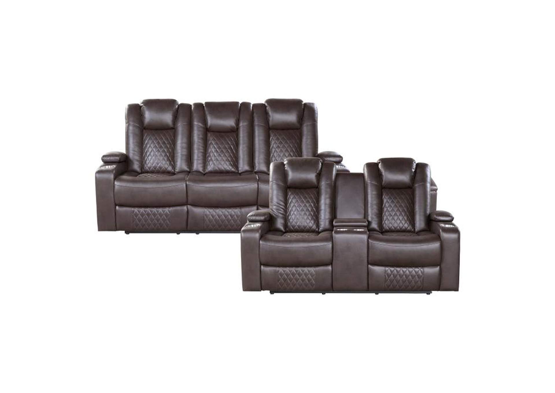 Caelan 2 Piece Power Sofa Set,Homelegance