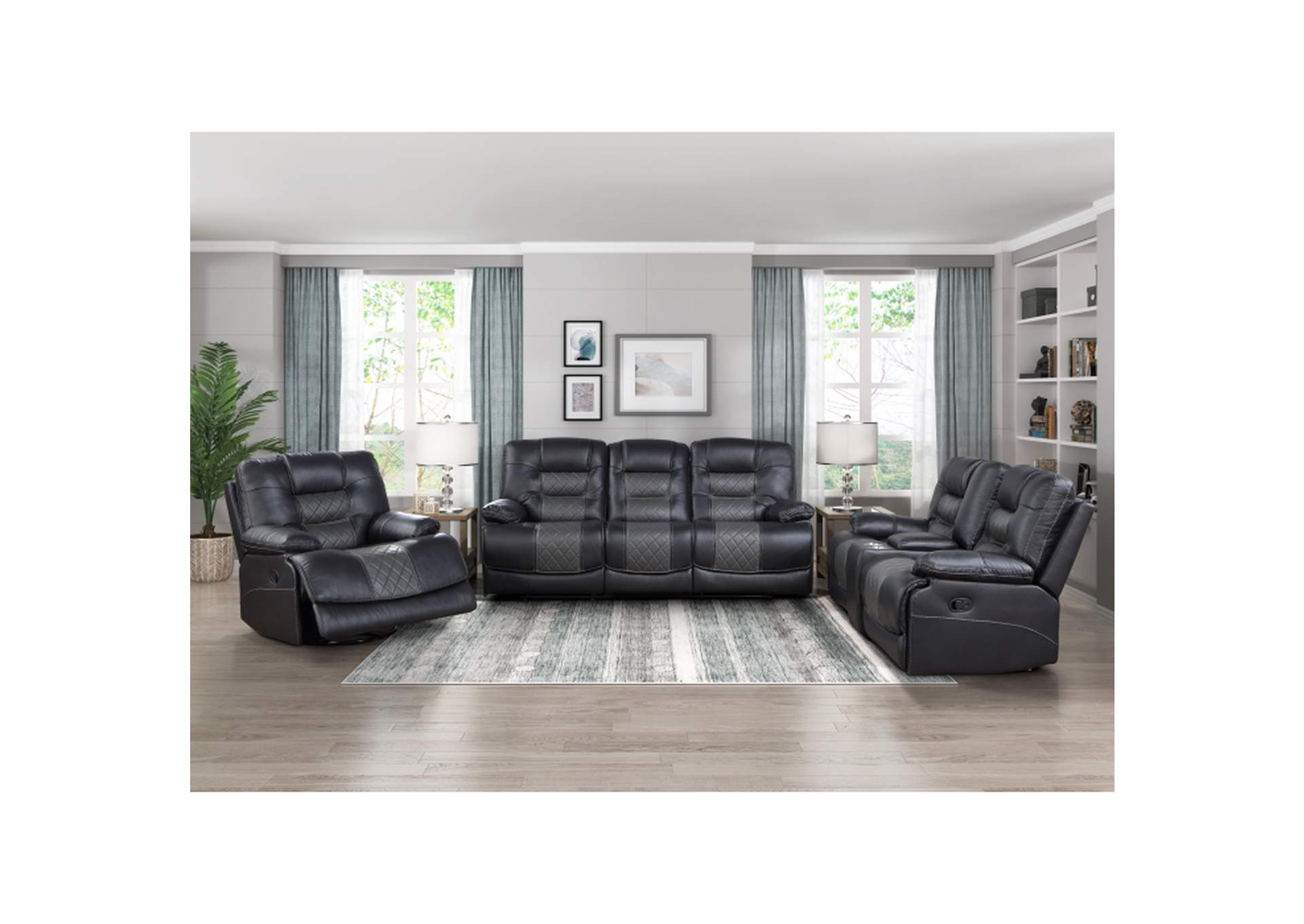 Fabian 2 Piece Sofa Set,Homelegance