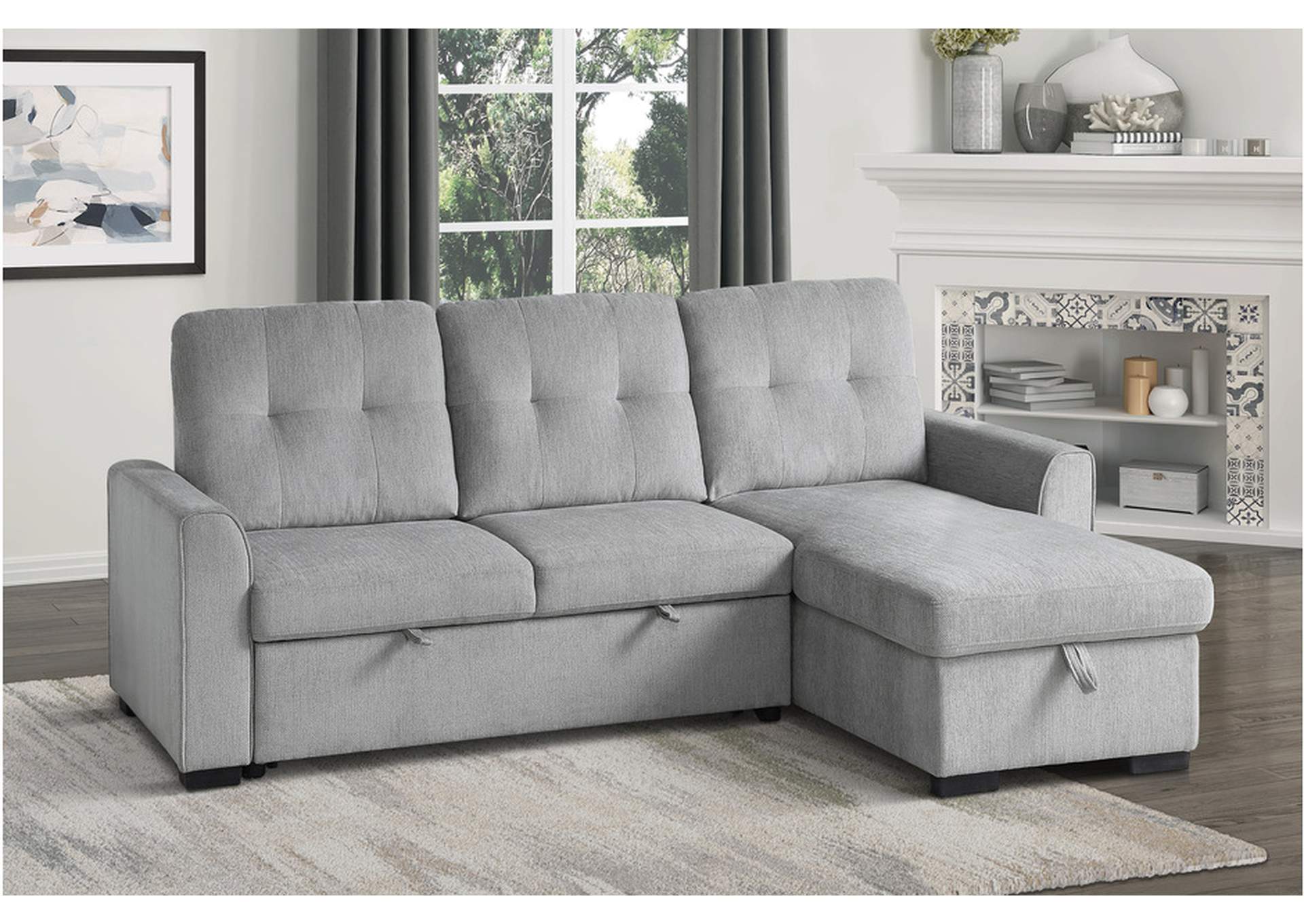 Carolina 9402Gry Living Room Sofa Set,Homelegance