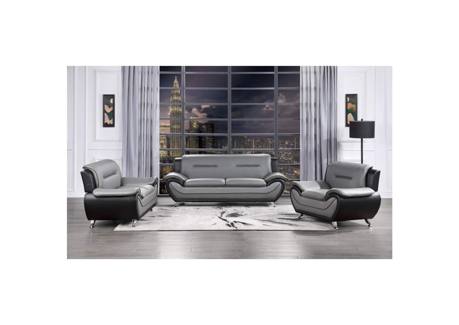 Matteo 2 Piece Sofa Set,Homelegance