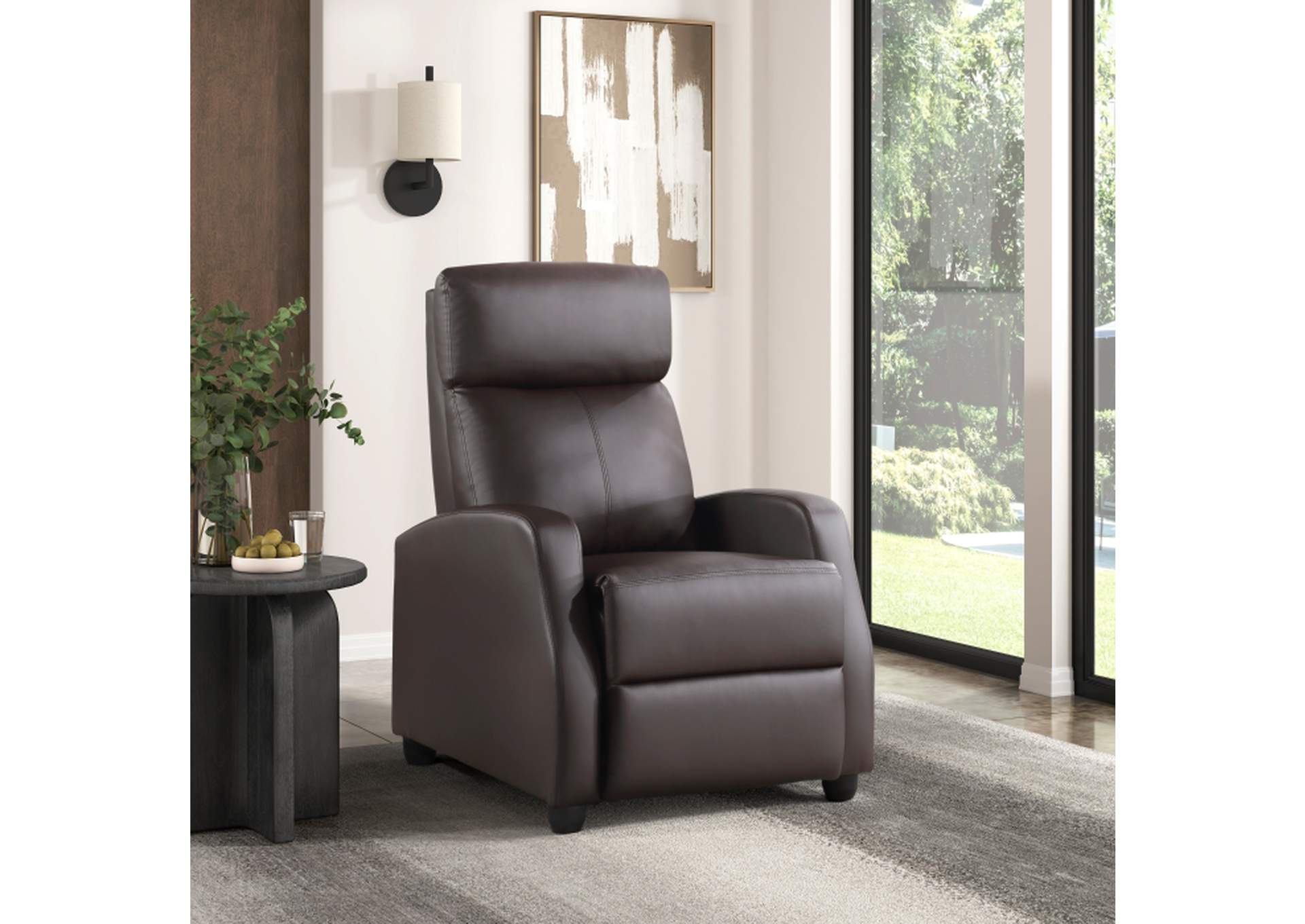 Greenfield Push Back Reclining Chair,Homelegance