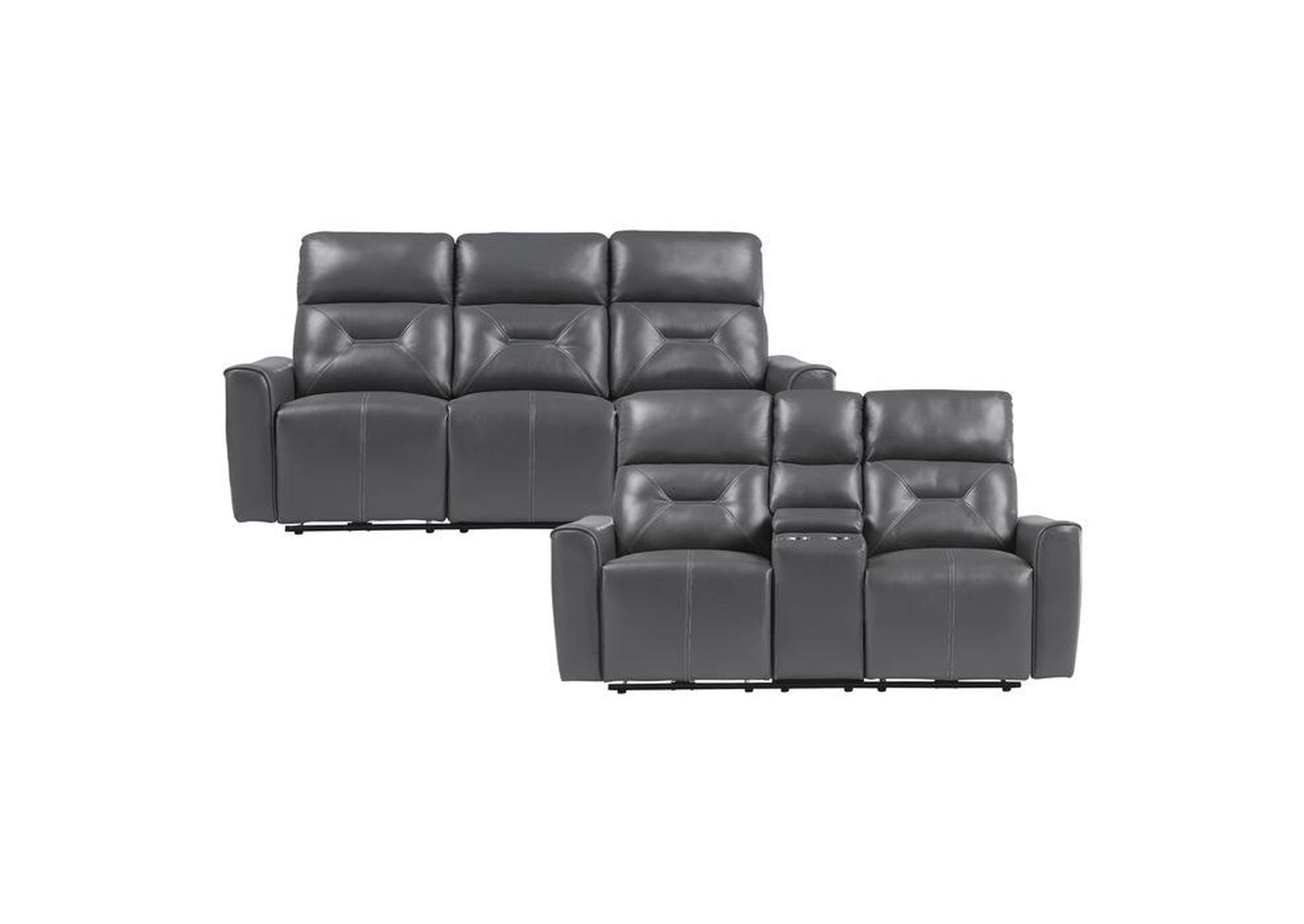 Burwell 2 Piece Power Sofa Set,Homelegance