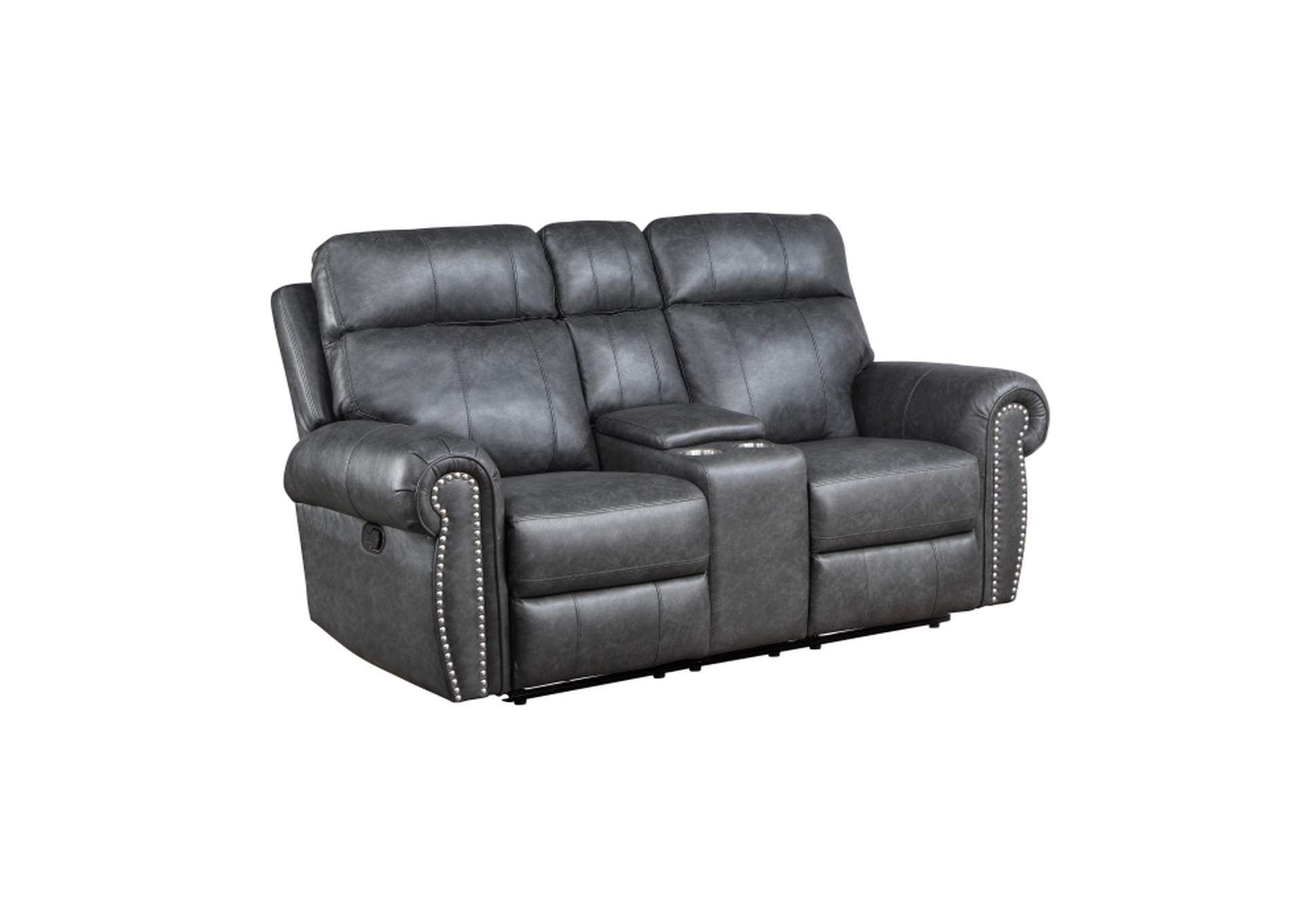 Granville Double Reclining Love Seat with Center Console,Homelegance