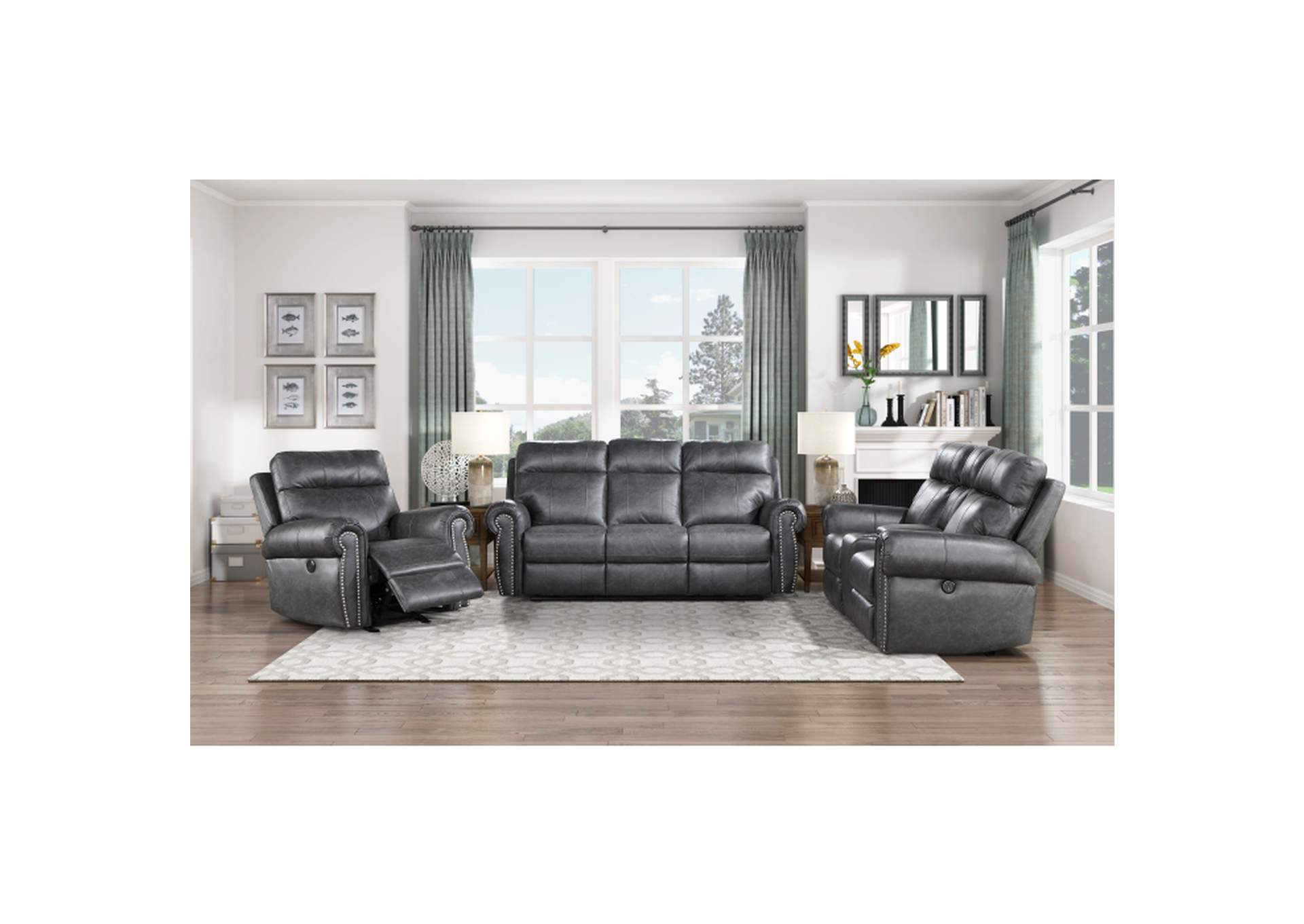 Granville Power Double Reclining Sofa,Homelegance