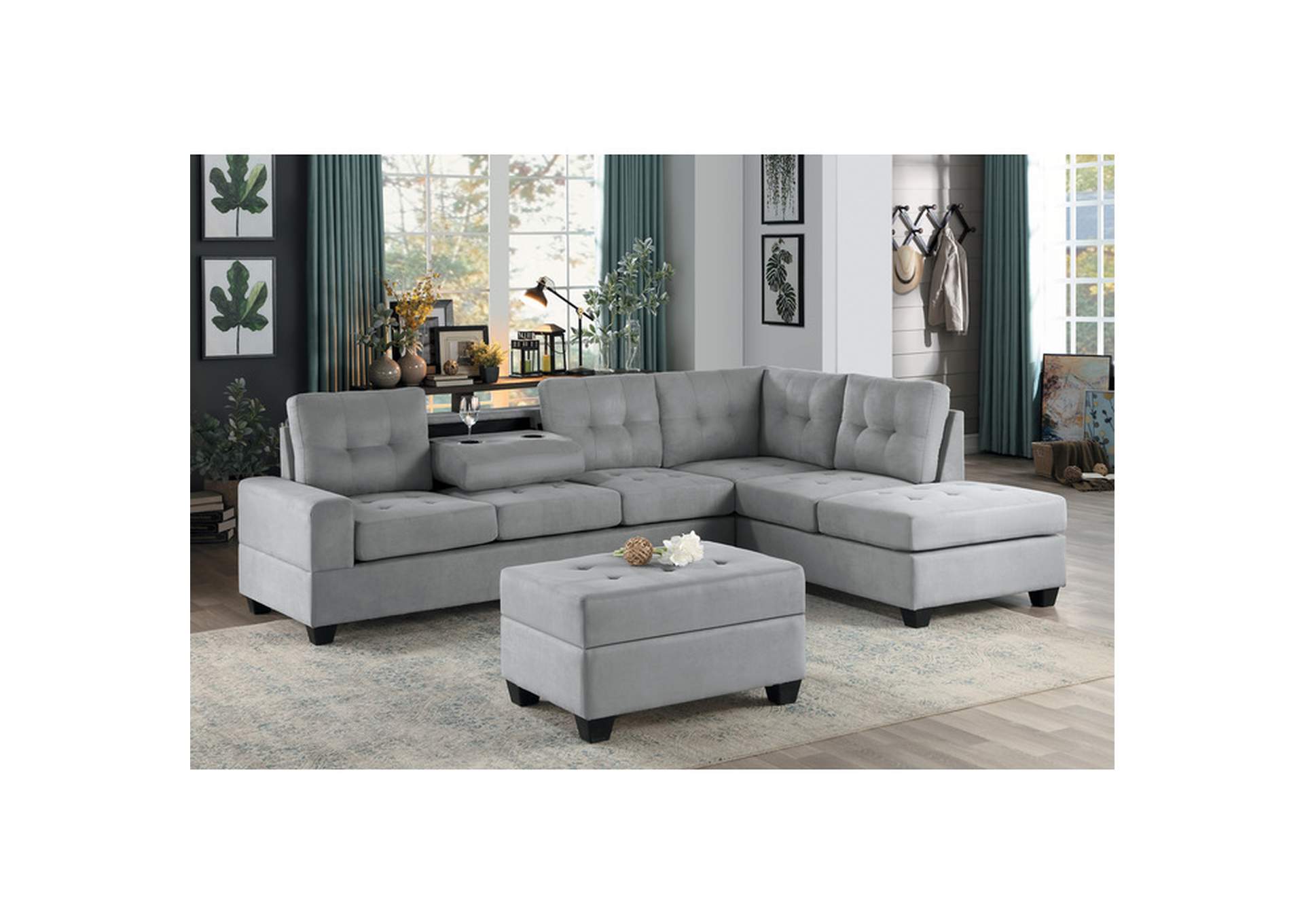 Maston 9507Gry Living Room Sofa Set,Homelegance