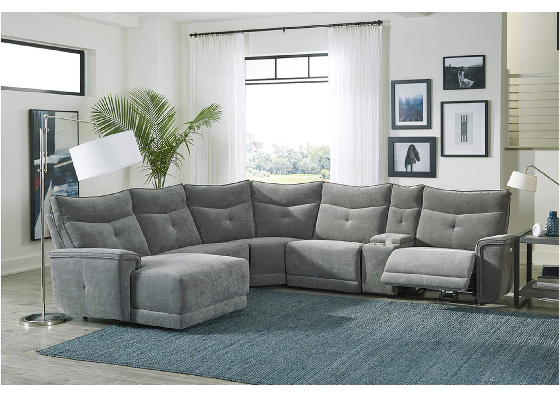 Tesoro Dark Grey 9509 Living Room Sofa Set,Homelegance