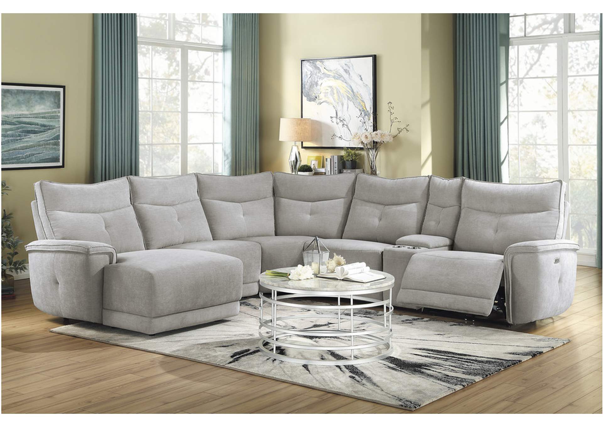 Tesoro Gray 9509Mgy Living Room Sofa Set,Homelegance