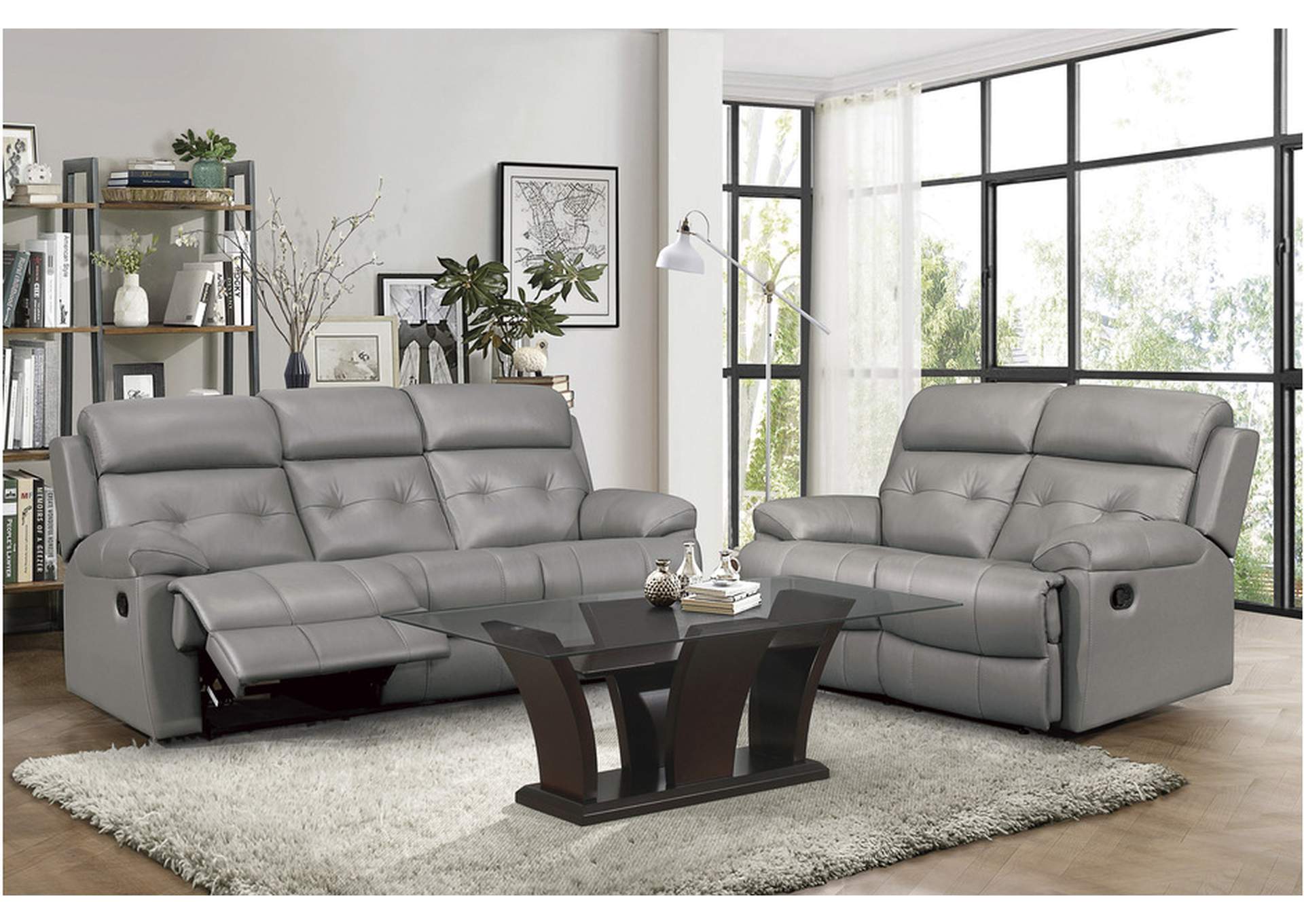Lambent 9529Gry Living Room Sofa Set,Homelegance