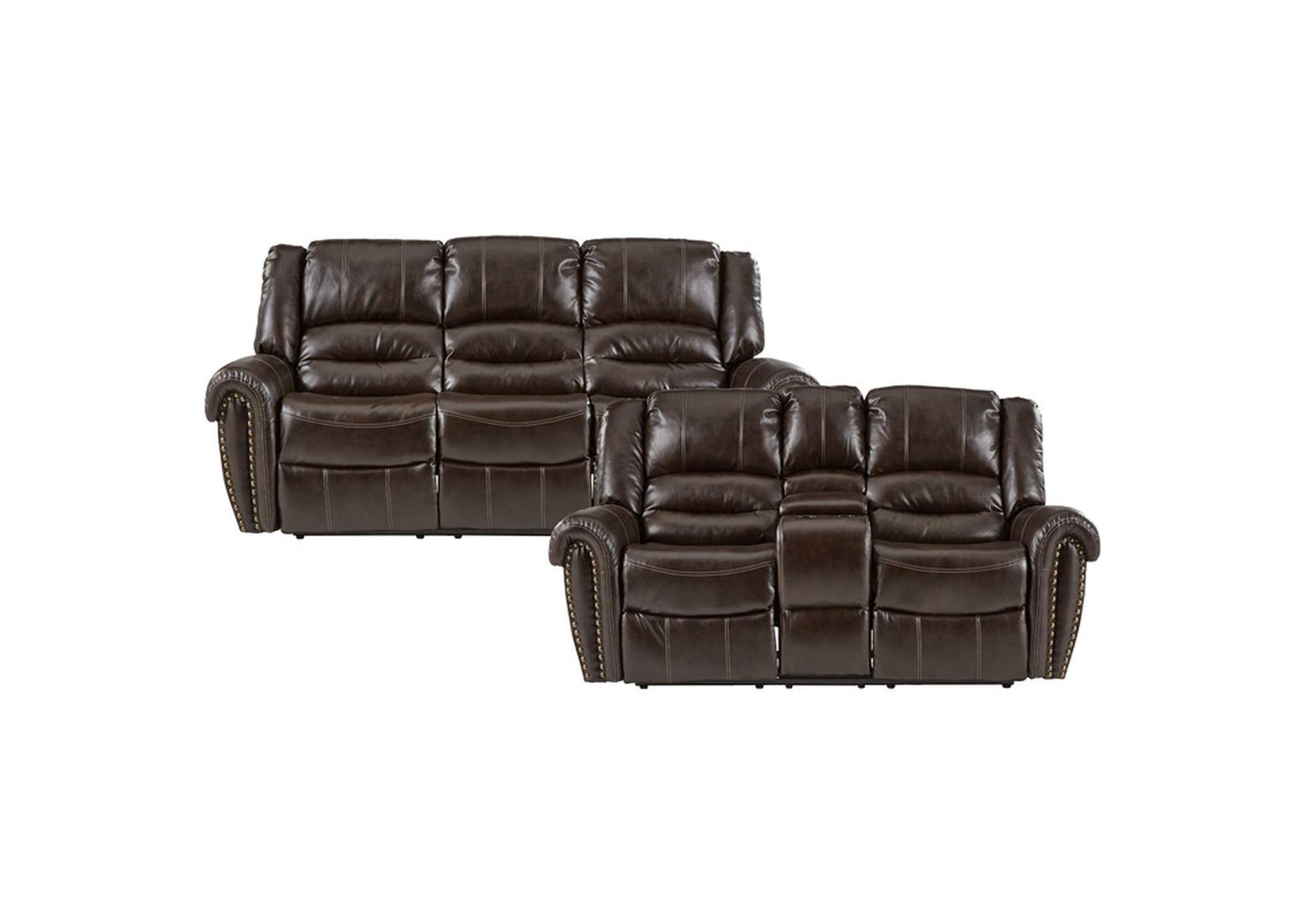 Center Hill 2 Piece Set: Sofa, Love,Homelegance
