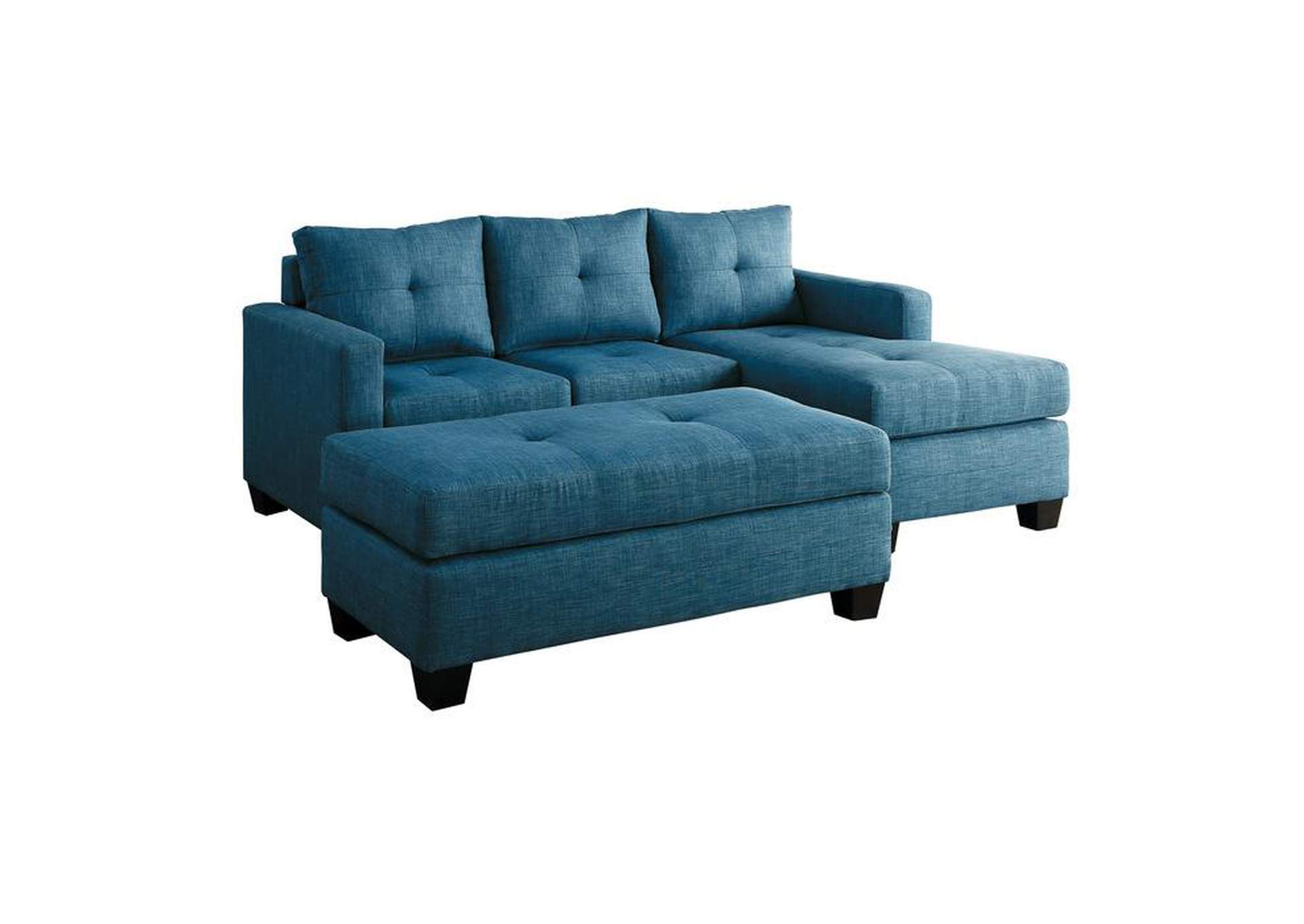Phelps 2-Piece Reversible Sofa Chaise With Ottoman,Homelegance