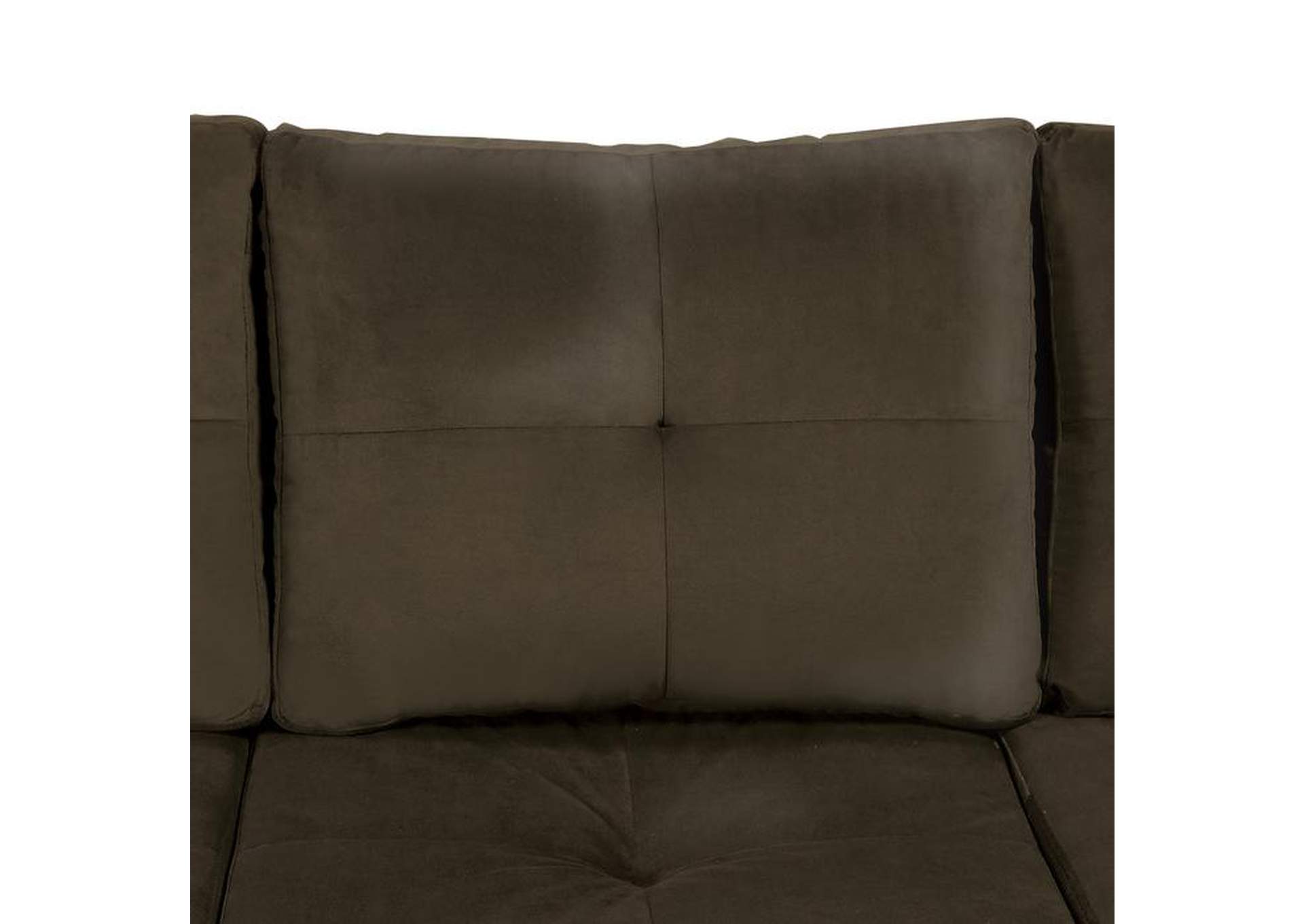 Phelps 2-Piece Reversible Sofa Chaise With Ottoman,Homelegance