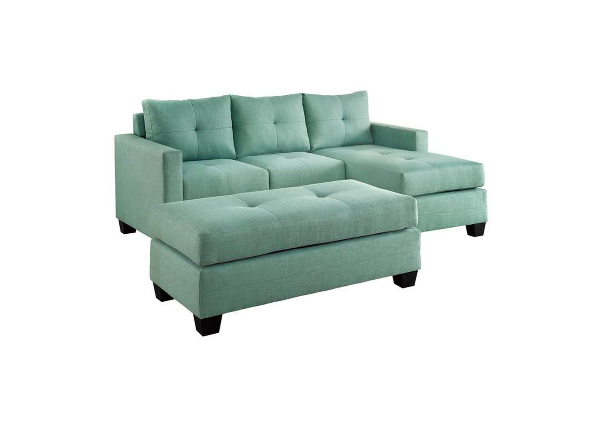 Phelps 2-Piece Reversible Sofa Chaise With Ottoman,Homelegance