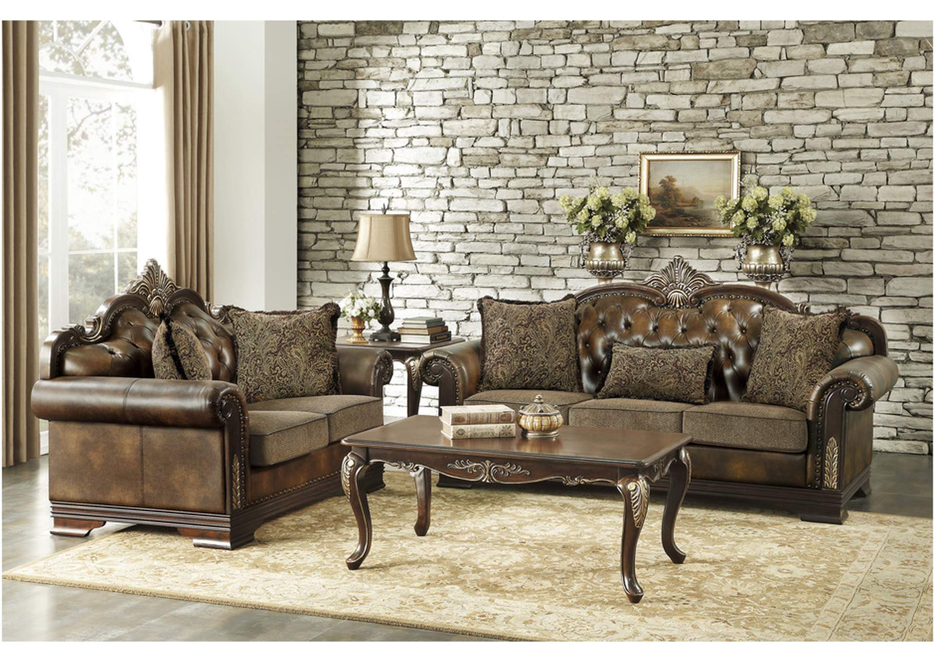Croydon 9815 Living Room Sofa Set,Homelegance