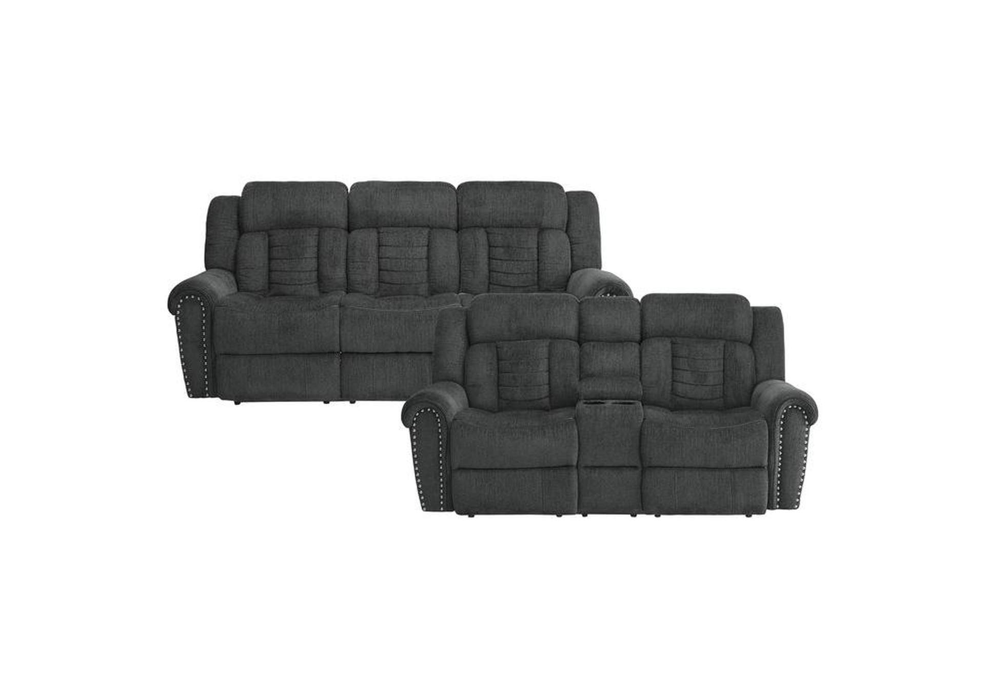 Nutmeg 2 Piece Sofa Set,Homelegance