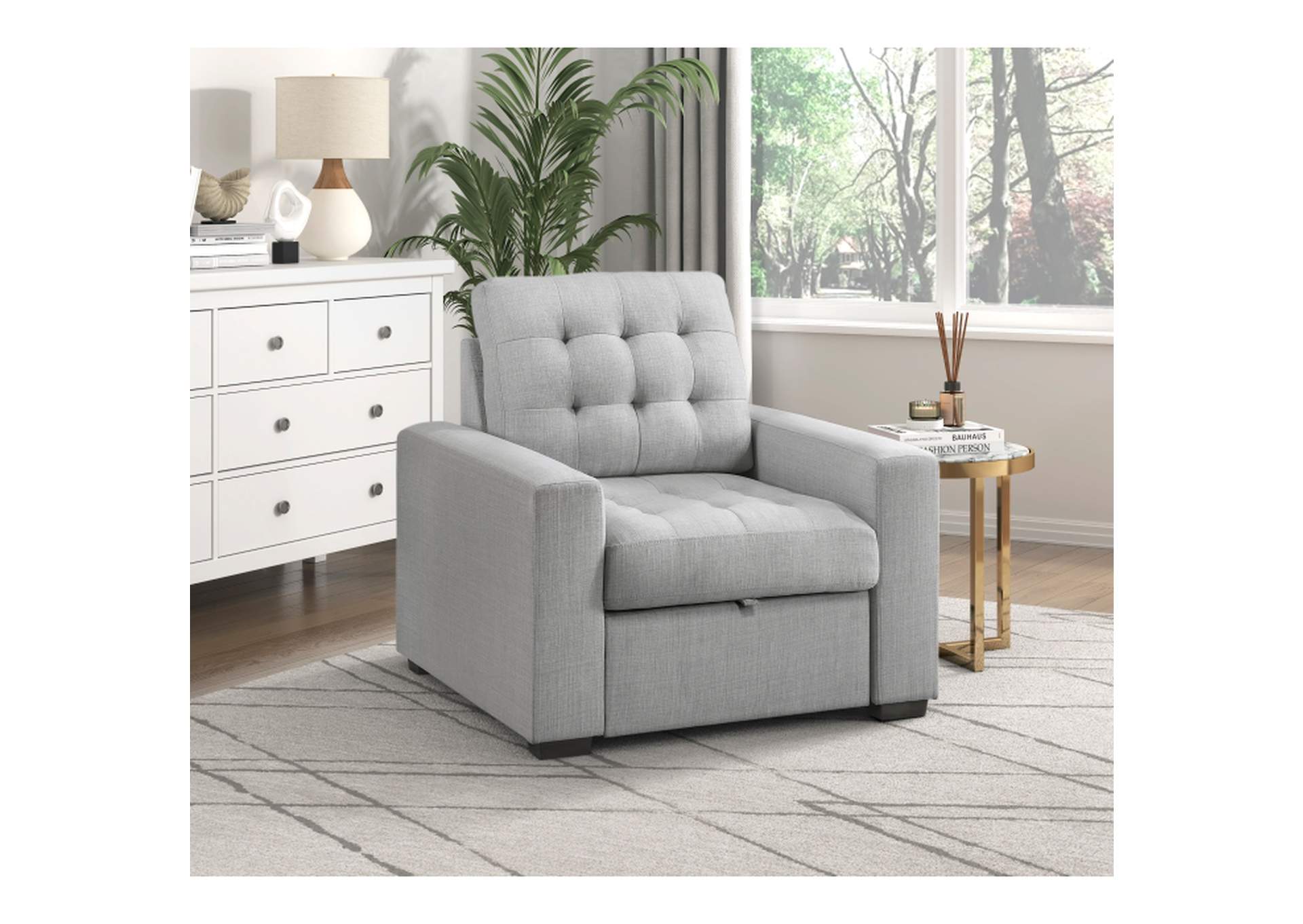 McCafferty Chair with Pull-out Ottoman,Homelegance