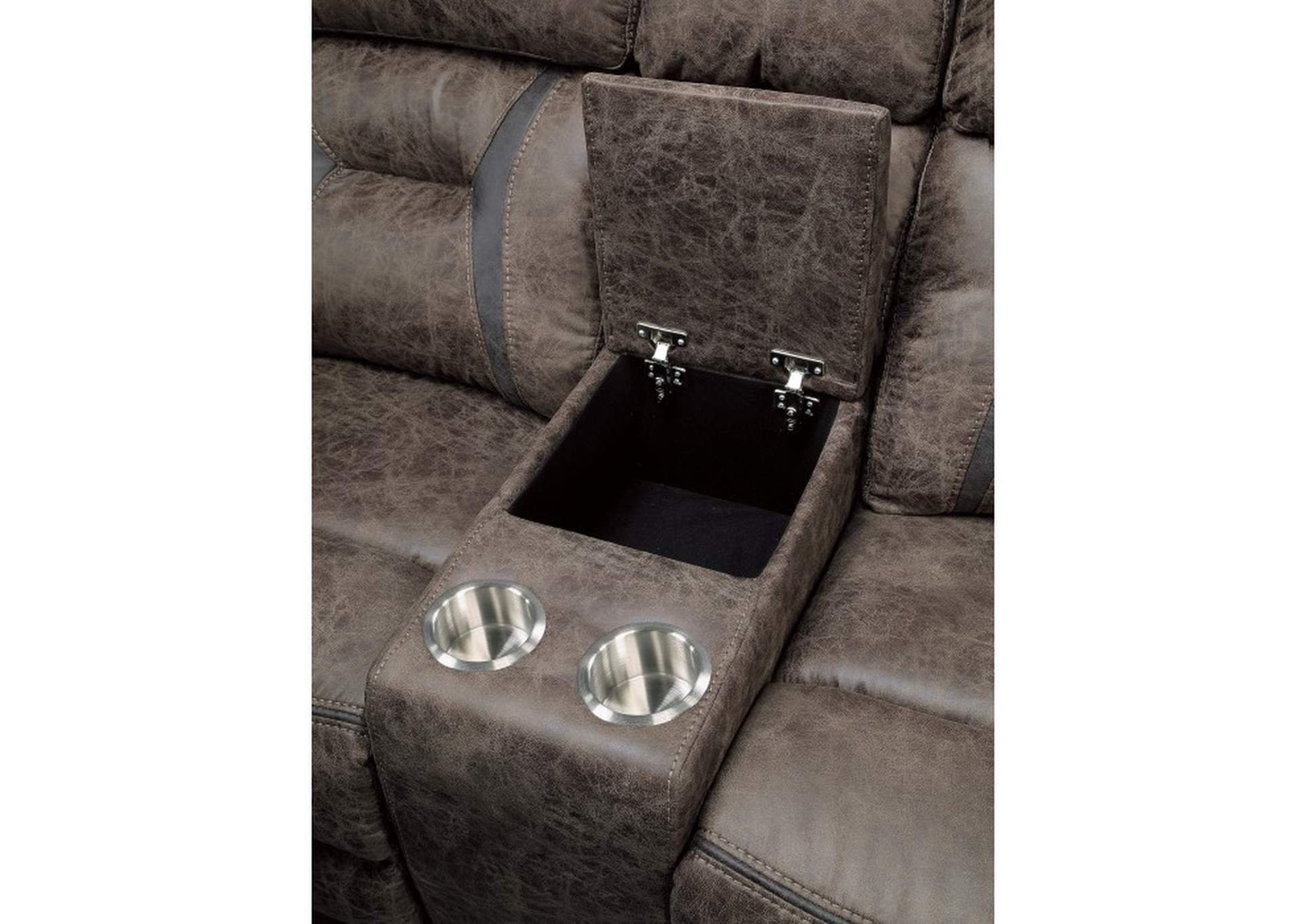 Hill Double Reclining Love Seat with Center Console,Homelegance