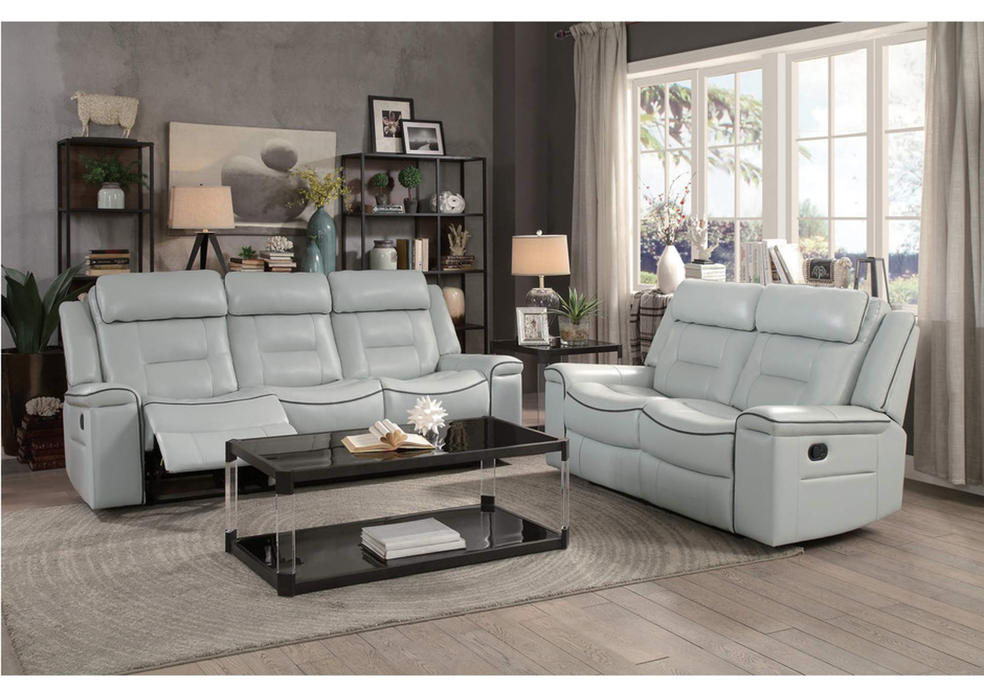 Darwan Gray 9999Gy Living Room Sofa Set,Homelegance