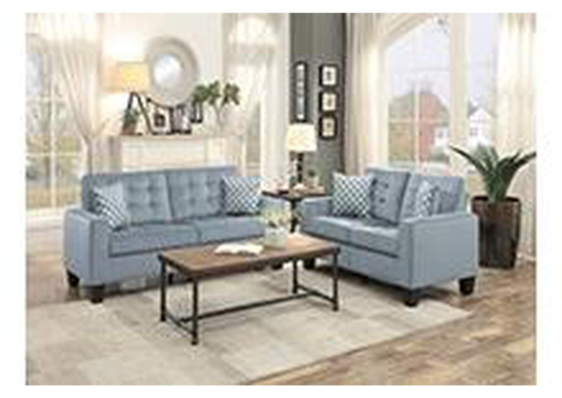 Lantana Gray 9957Gy Living Room Sofa Set,Homelegance