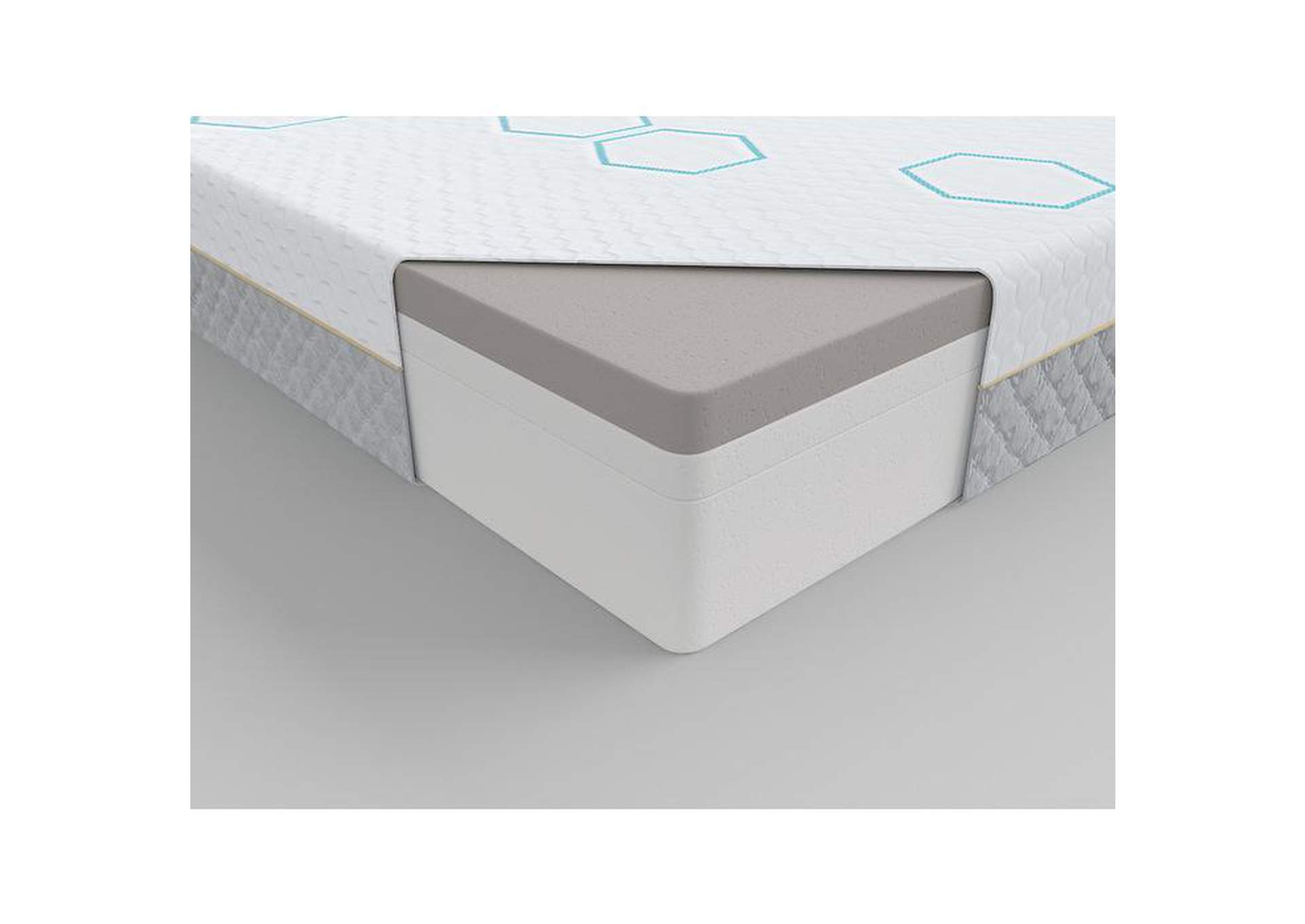 Lyra 10" Eastern King Copper-Infused Memory Foam Mattress,Homelegance
