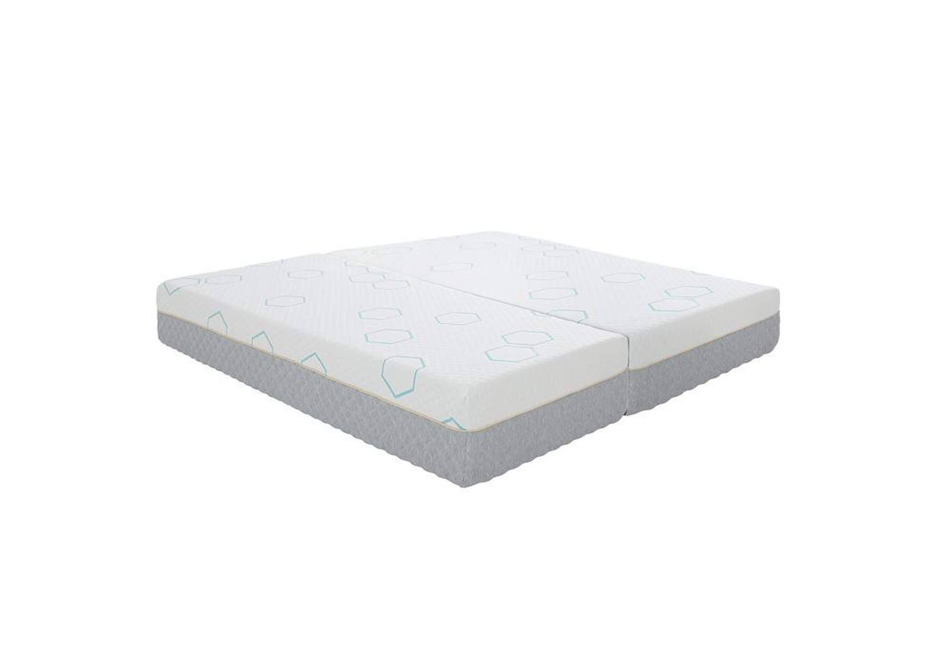 Lyra 10" Split Eastern King Copper-Infused Memory Foam Mattress (2 Piece Set),Homelegance