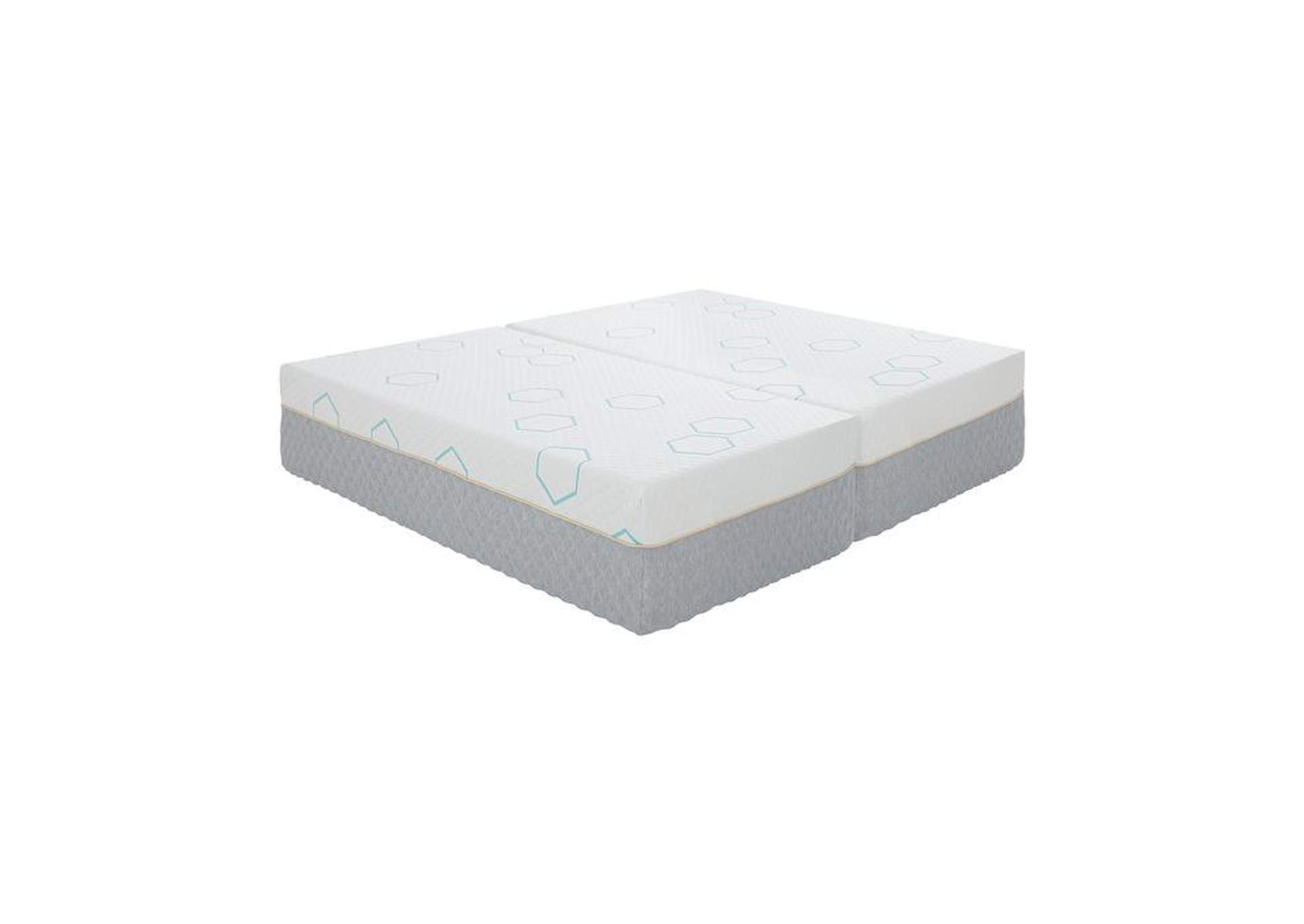 Lyra 12" Split Eastern King Copper-Infused Memory Foam Mattress (2 Piece Set),Homelegance