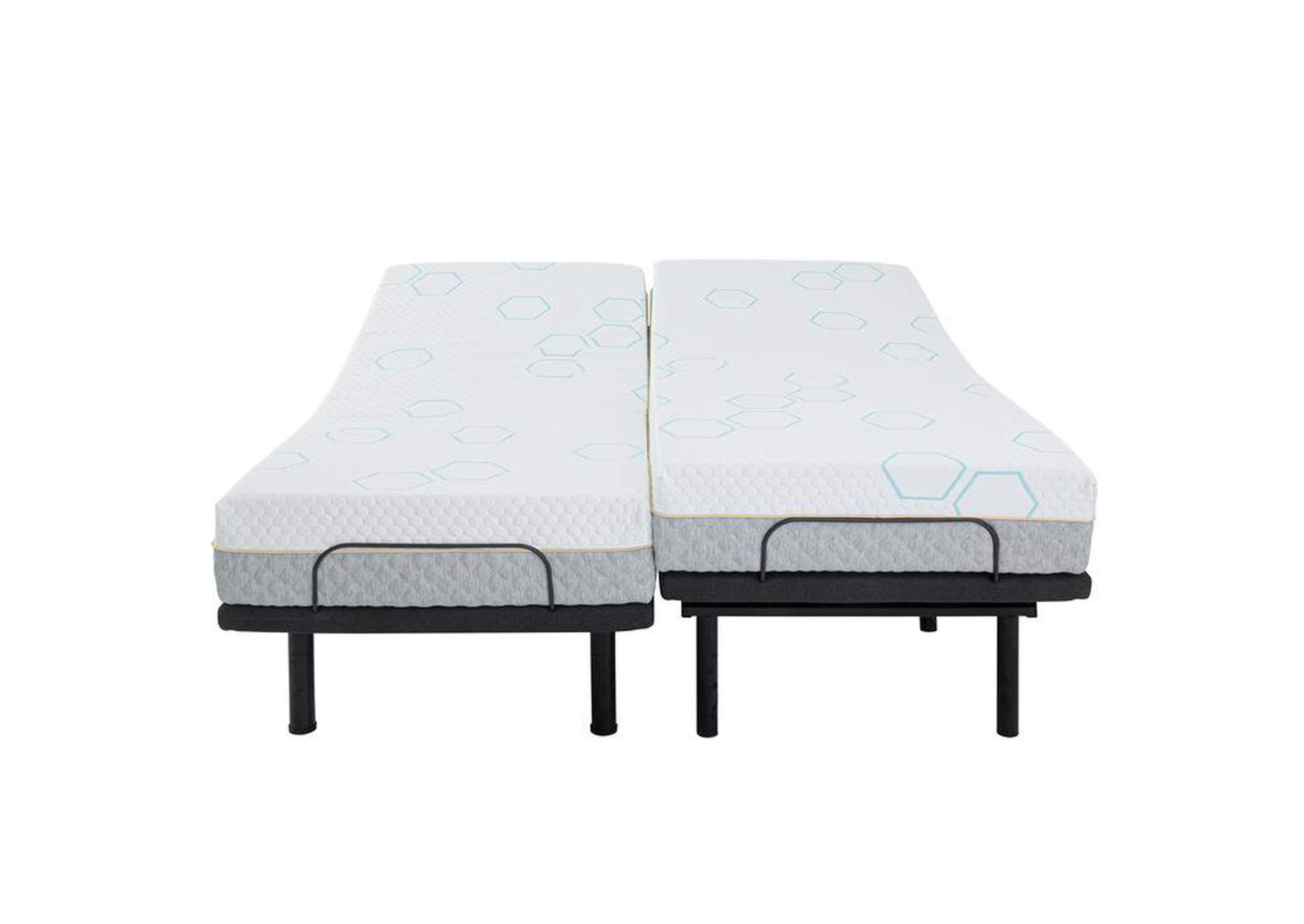 Lyra 12" Split Eastern King Copper-Infused Memory Foam Mattress (2 Piece Set),Homelegance