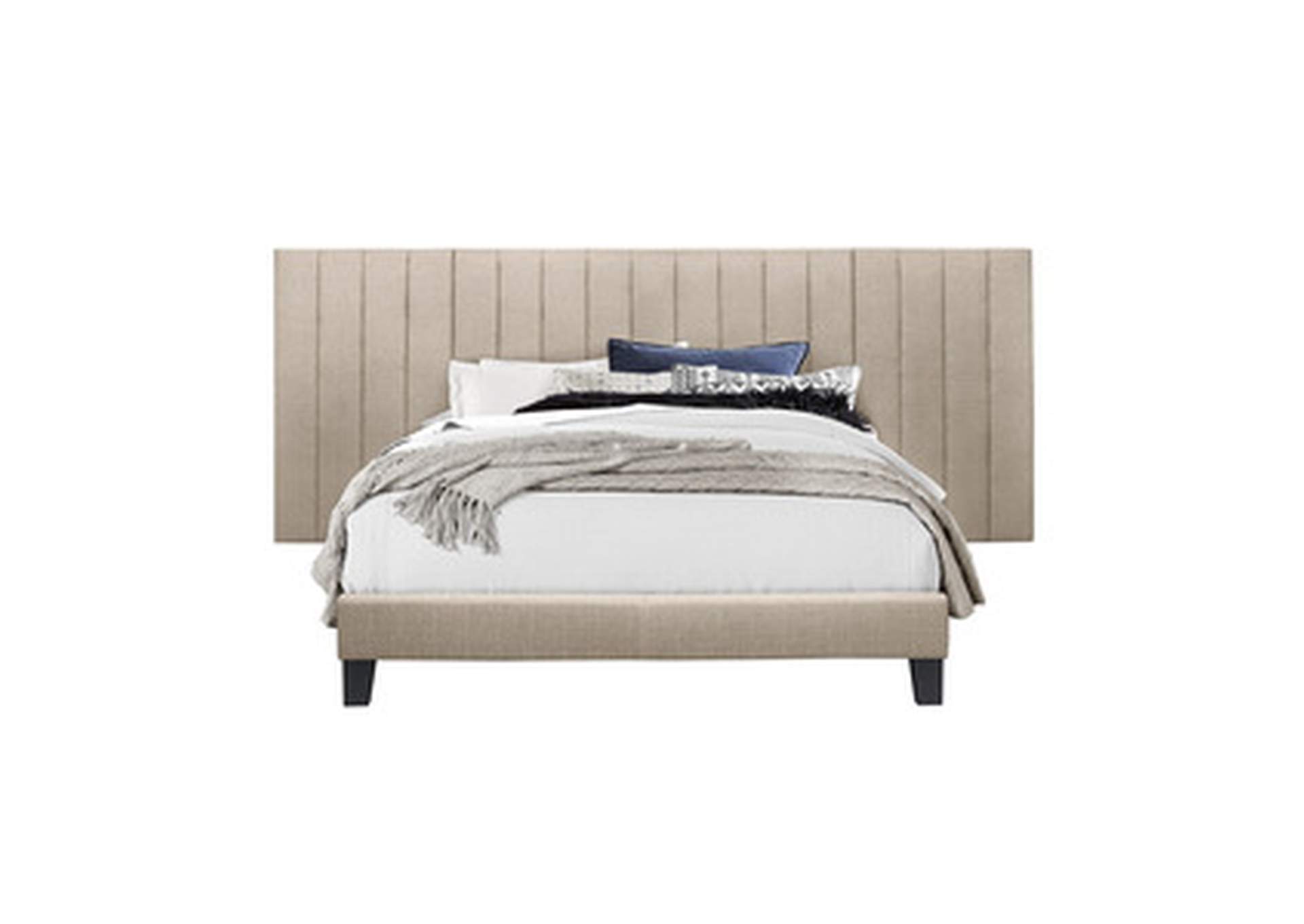 Beige Queen Wall Bed With 2 Panels, Beige,Homelegance