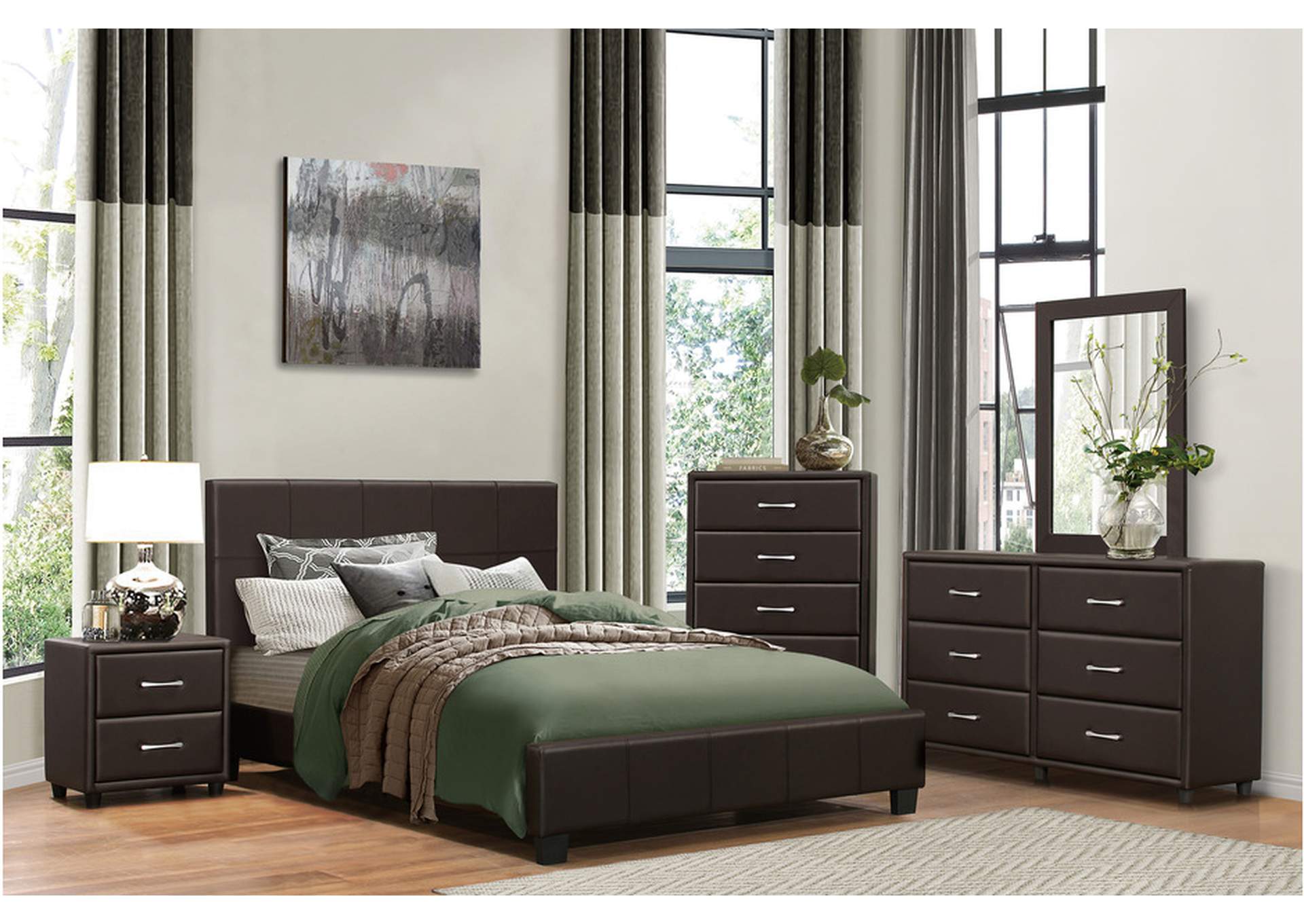Lorenzi Brown 2220D Bedroom Set,Homelegance