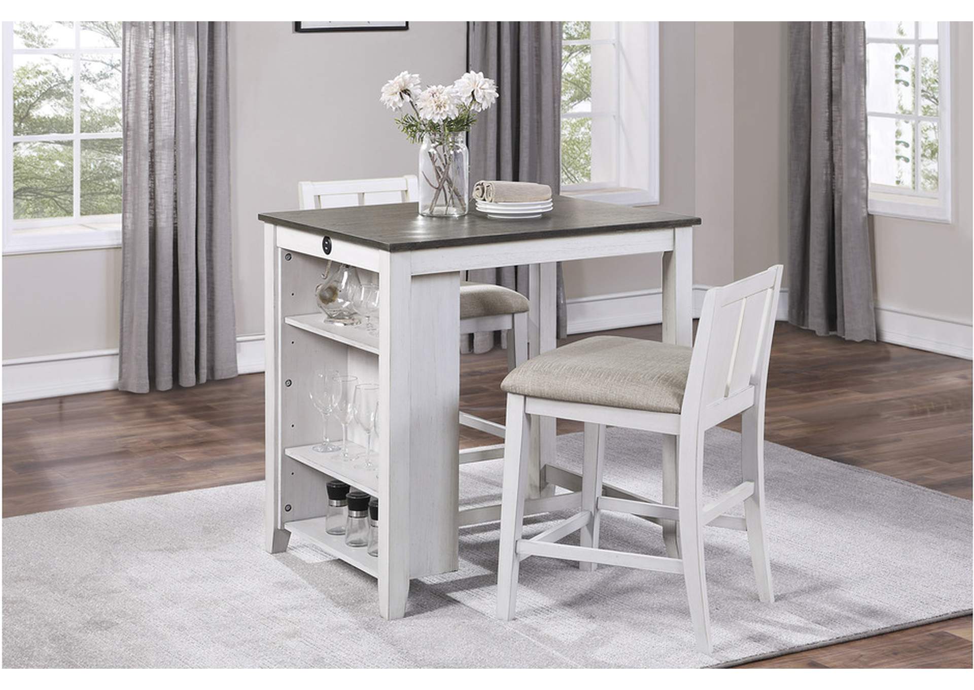 Daye 3 Piece Counter Height Dining Set,Homelegance