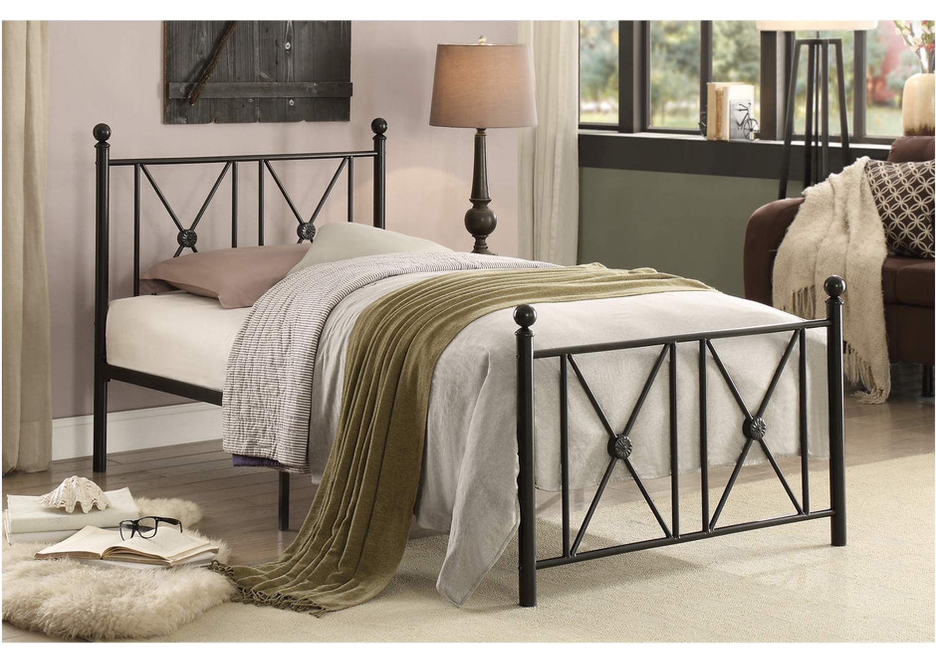 Mardelle Black 2047Tbk Youth Bedroom Set,Homelegance