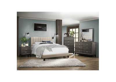 Image for Fabric Channel Full Bed W/Beige Fabric