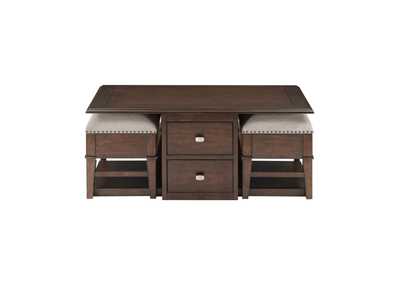 Image for Claremore Cocktail Table with two Benches