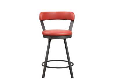 Appert Swivel Counter Height Chair, Red