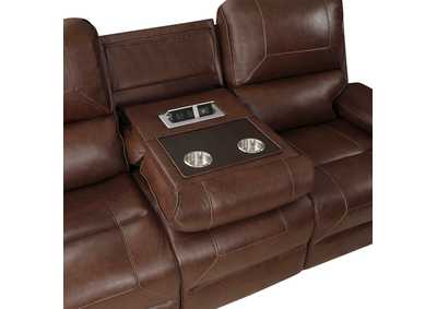 Image for Newnan Double Reclining Sofa with Center Drop-Down Cup Holders, Receptacles and USB Ports