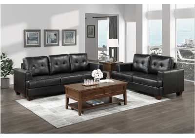 Image for Hinsall Black 9309Bk Living Room Sofa Set