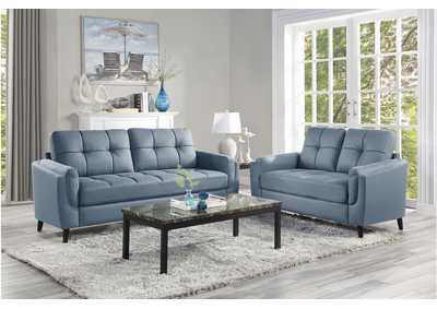 Image for Dorelle Blue 9340 Living Room Sofa Set